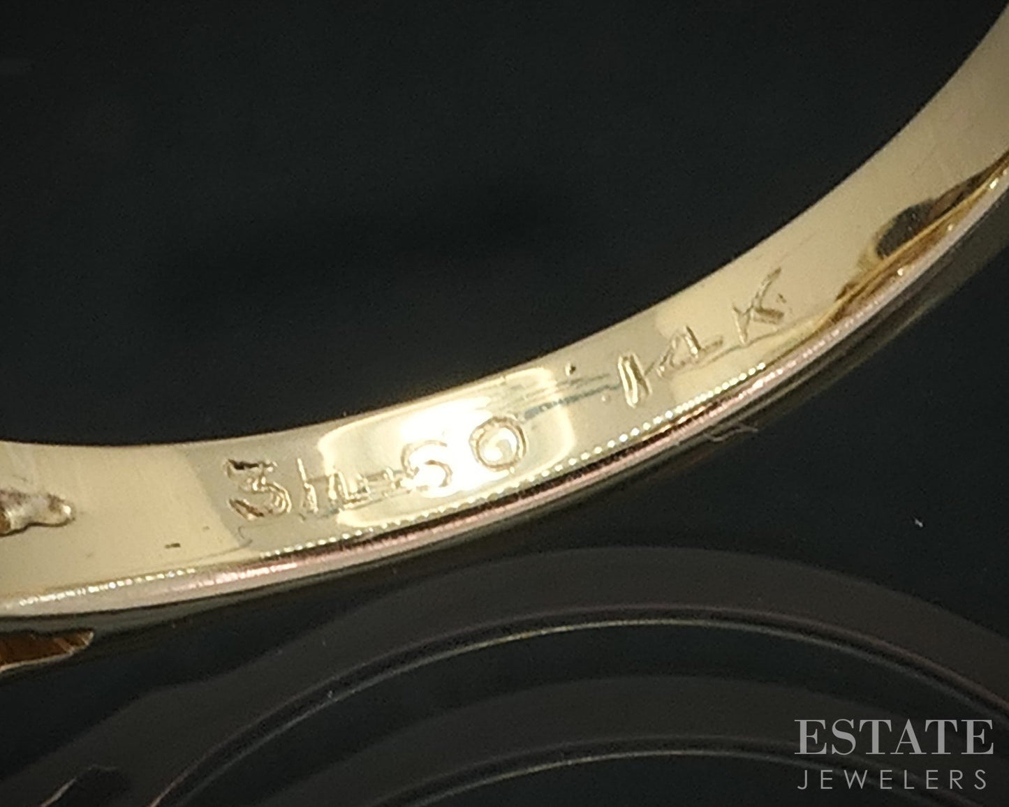 Vintage 14k Yellow Gold Natural .76ctw Diamond Navette Cocktail Ring 7.4g i18477