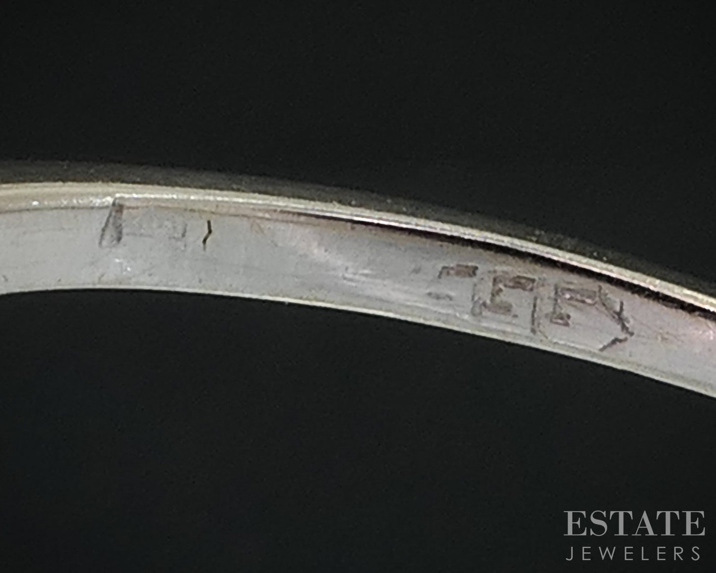 14k White Gold EFFY Cabochon Natural Amethyst & Diamond Ring 3.2g i18508