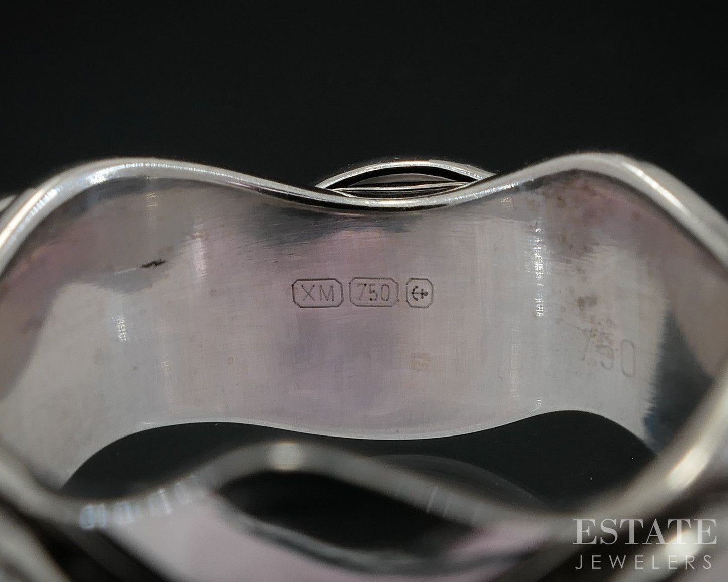 Vintage 18k White Gold Natural 1.20ctw Diamond Spinner Eternity Band 9.5g i18549