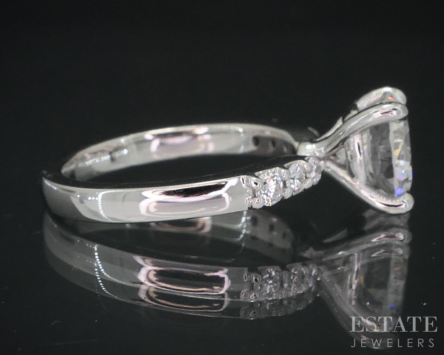 Mid Century Platinum GIA Round Natural 2.05ct Diamond Engagement Ring 6g i18576