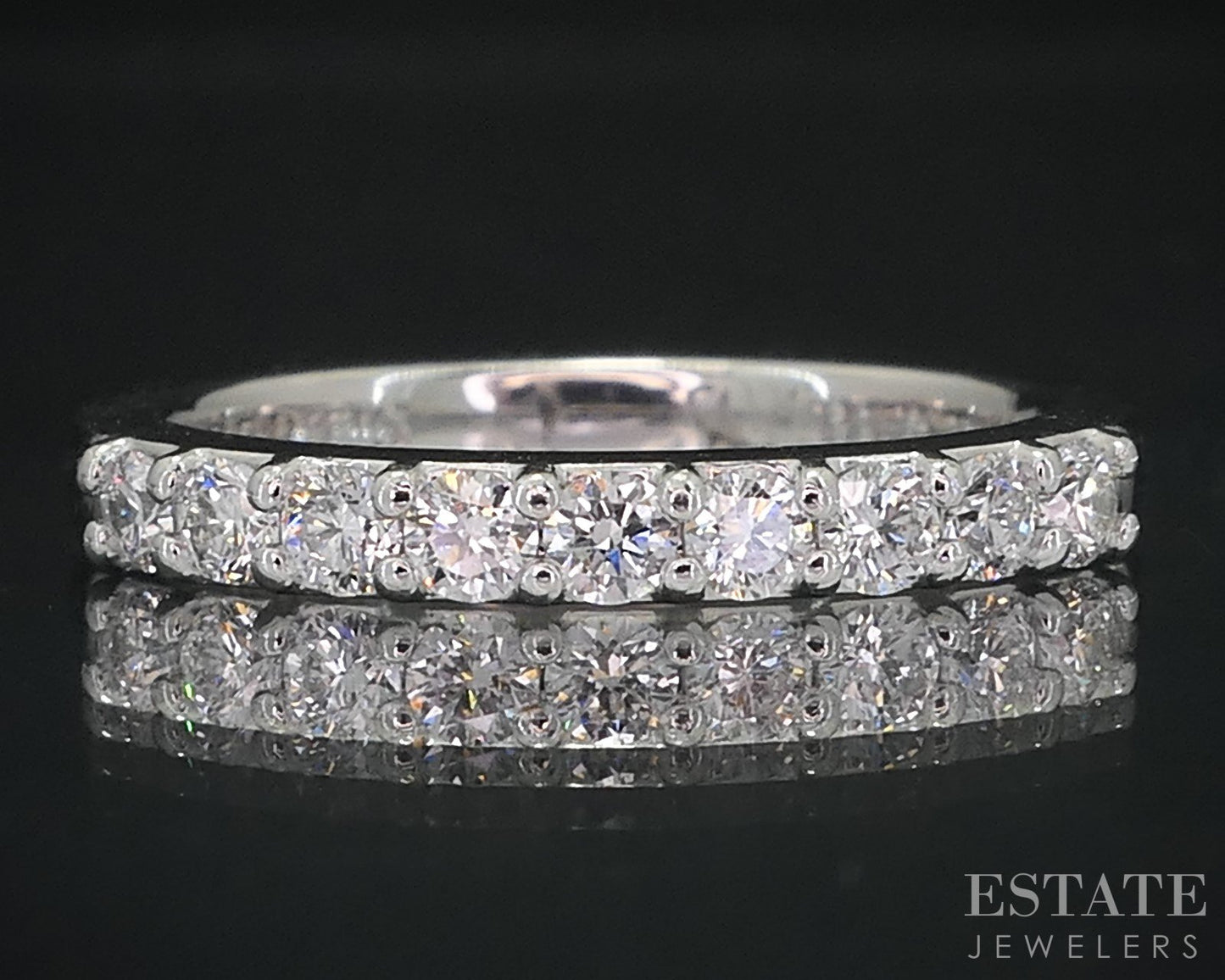 Platinum Round Natural .30ctw Diamond Ladies Wedding Band 5.1g i18577