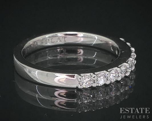 Platinum Round Natural .30ctw Diamond Ladies Wedding Band 5.1g i18577