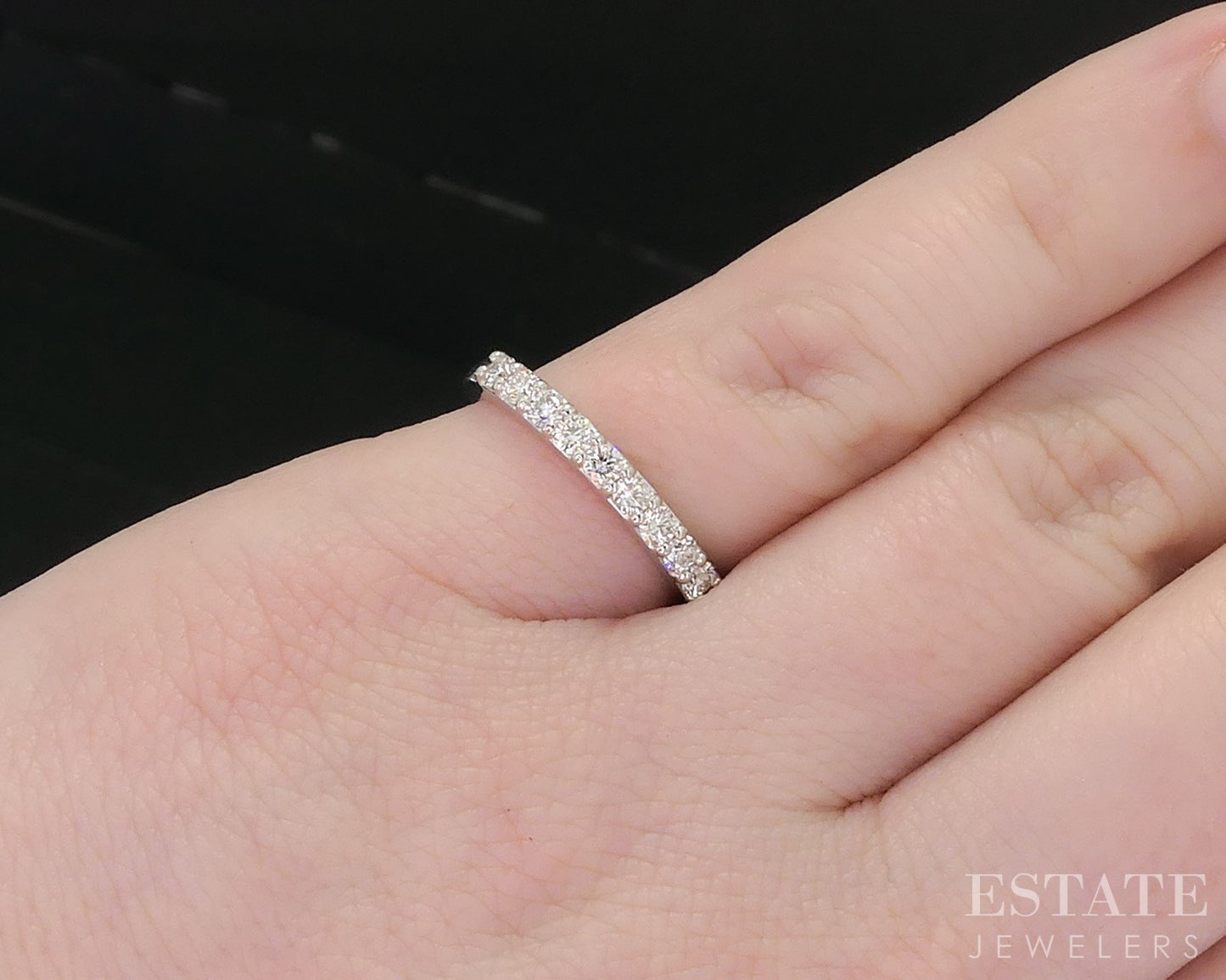 Platinum Round Natural .30ctw Diamond Ladies Wedding Band 5.1g i18577