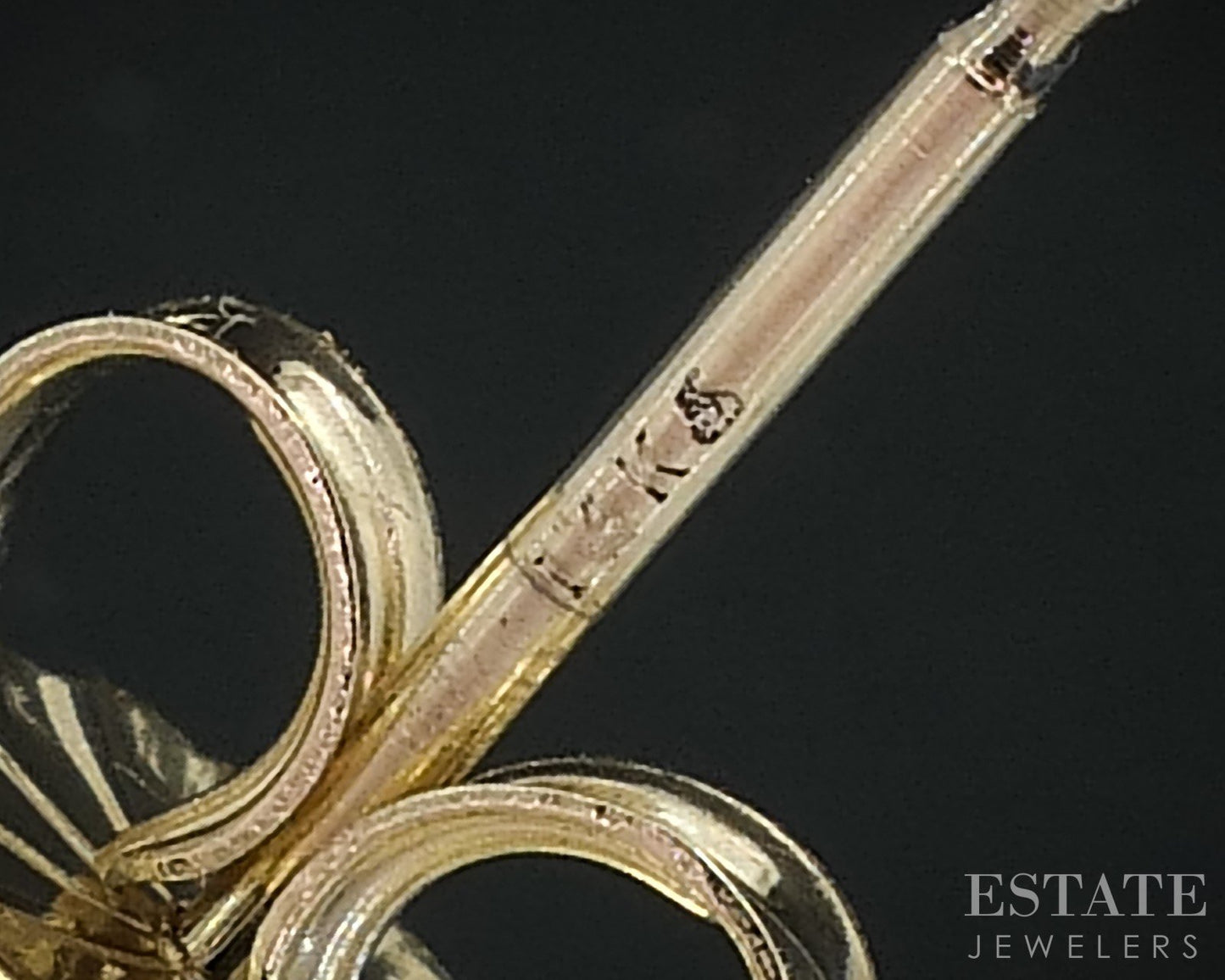 14k Yellow Gold Round Natural .62ctw Diamond Bezel Stud Earrings i18582