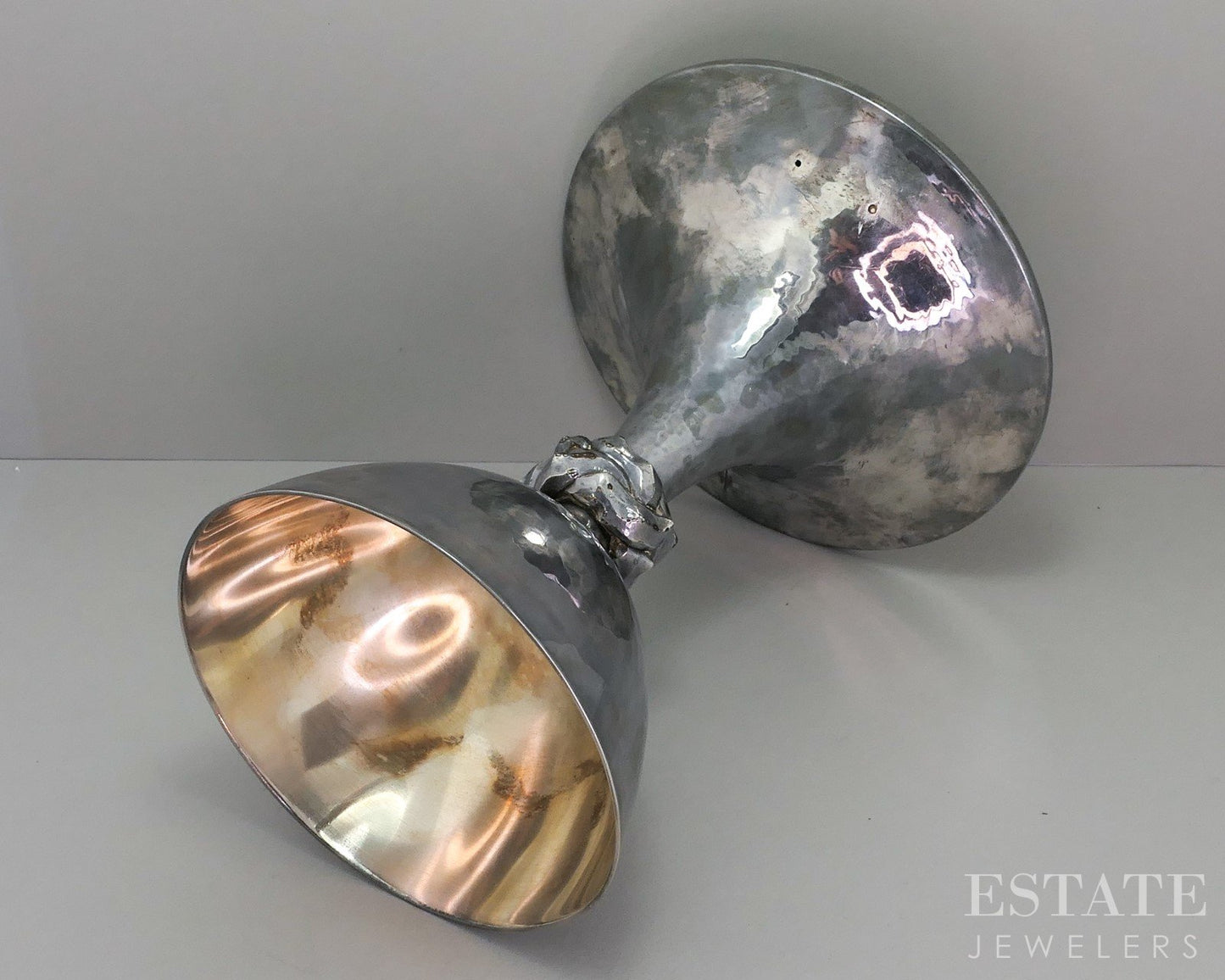 Antique Sterling Silver Gilles Beaugrand Celtic Knot Chalice 864g i18588