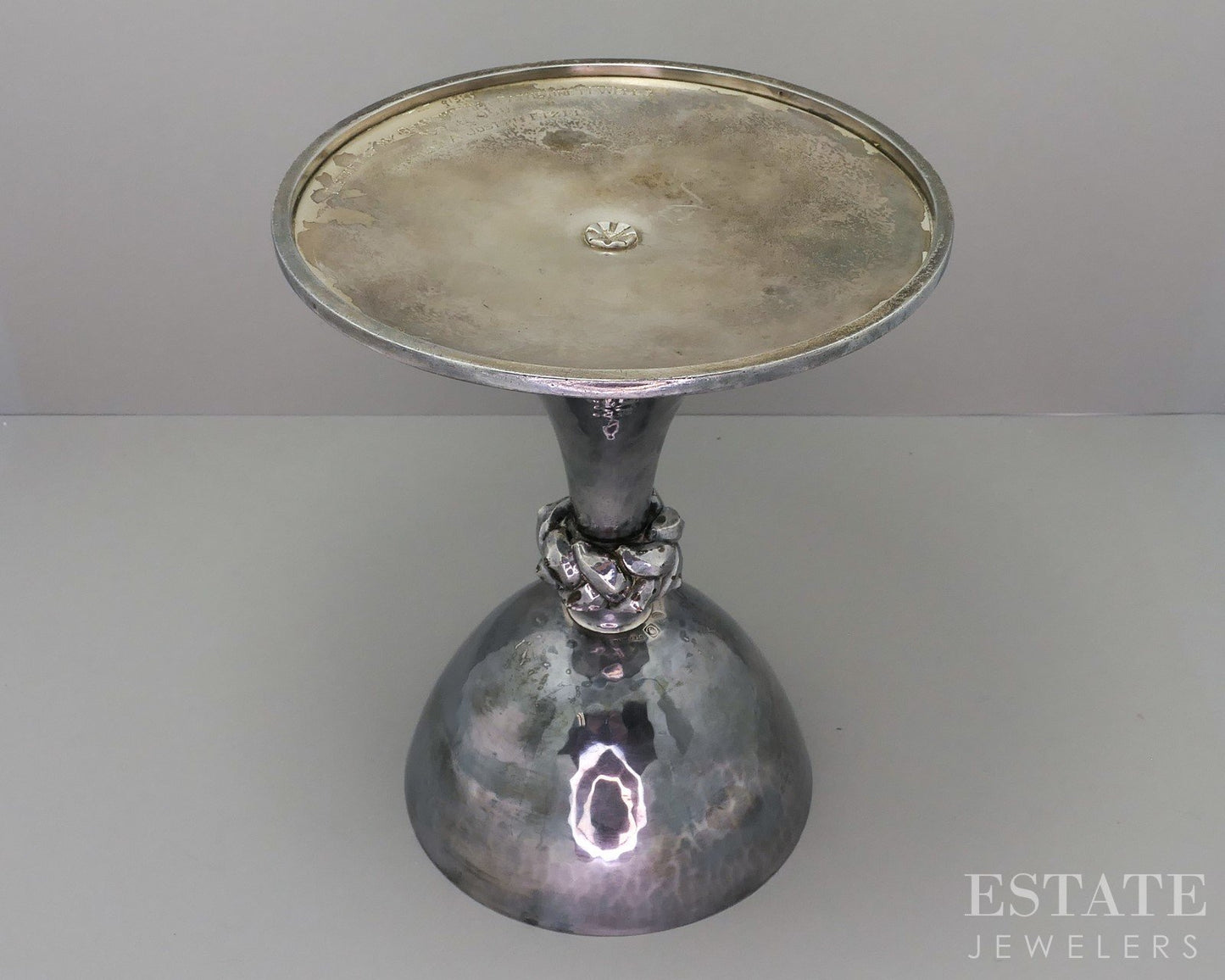 Antique Sterling Silver Gilles Beaugrand Celtic Knot Chalice 864g i18588