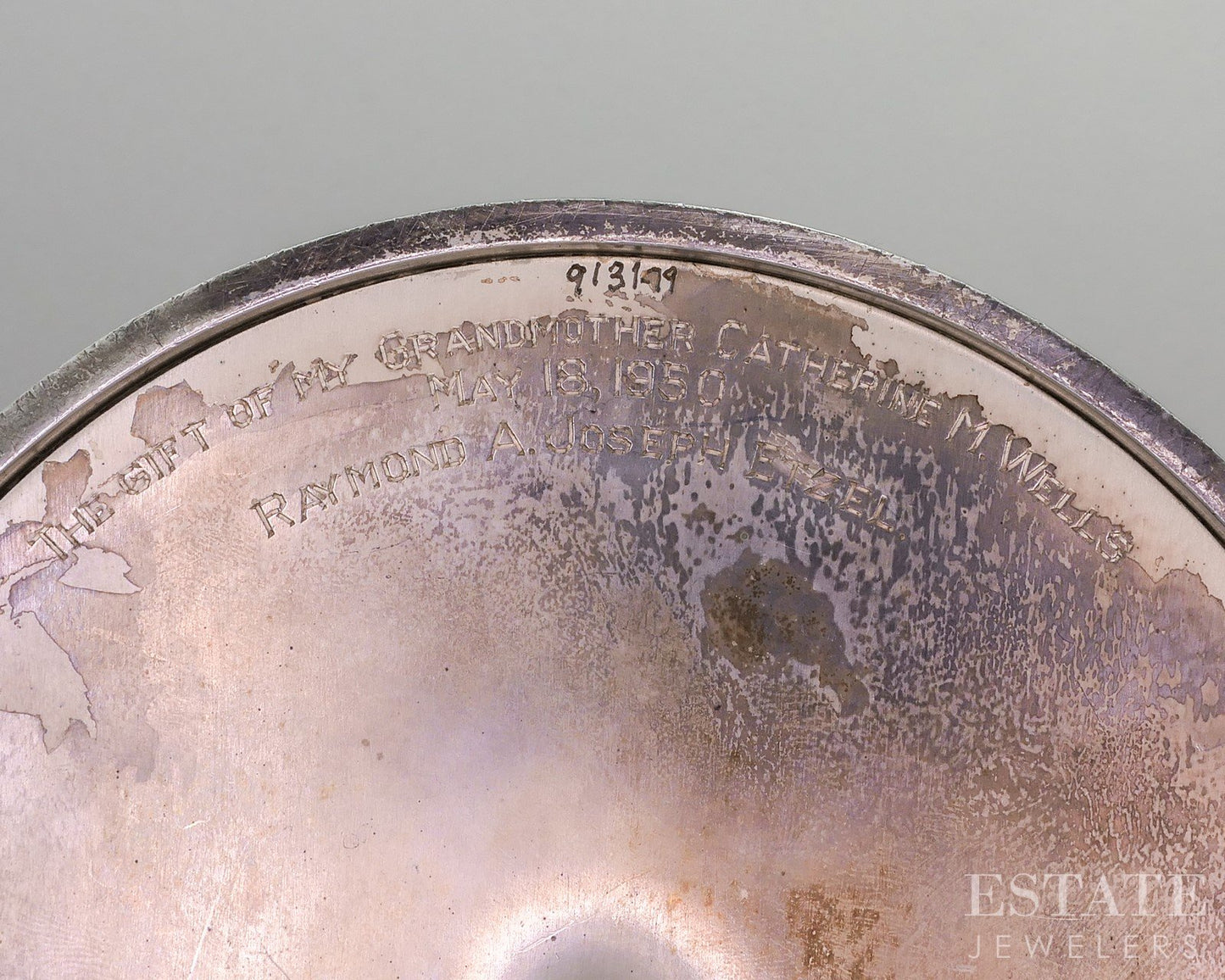 Antique Sterling Silver Gilles Beaugrand Celtic Knot Chalice 864g i18588