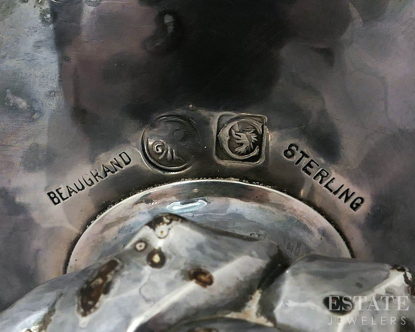 Antique Sterling Silver Gilles Beaugrand Celtic Knot Chalice 864g i18588