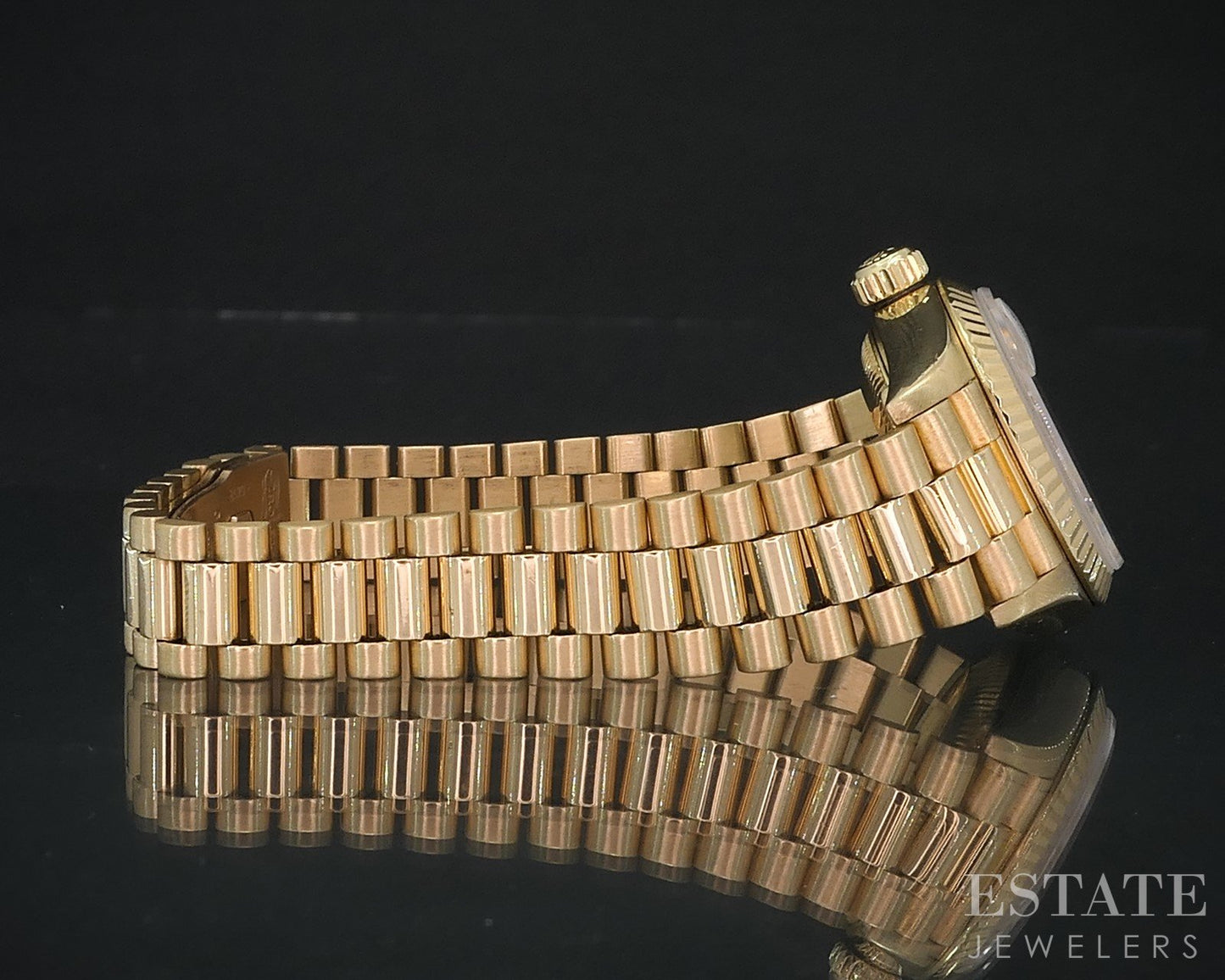 1989 Rolex Datejust 18k President Bracelet Champagne 69178 Ladies Watch i18567