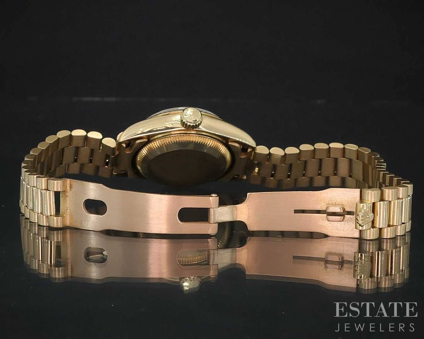 1989 Rolex Datejust 18k President Bracelet Champagne 69178 Ladies Watch i18567