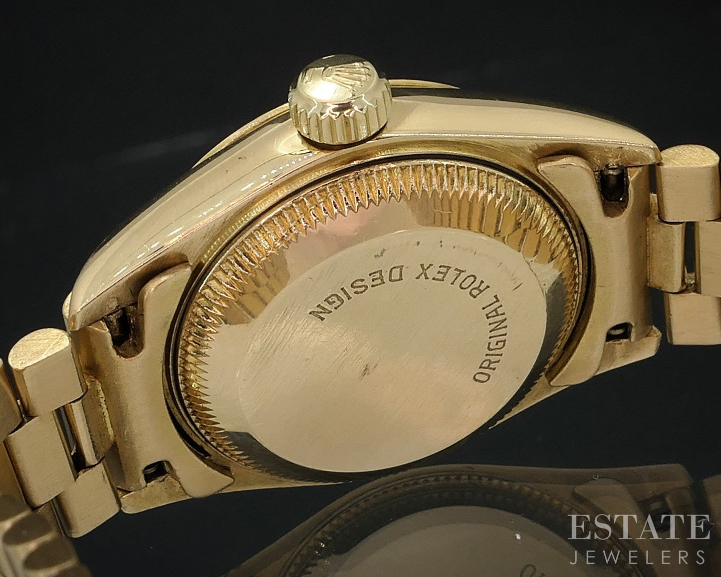 1989 Rolex Datejust 18k President Bracelet Champagne 69178 Ladies Watch i18567