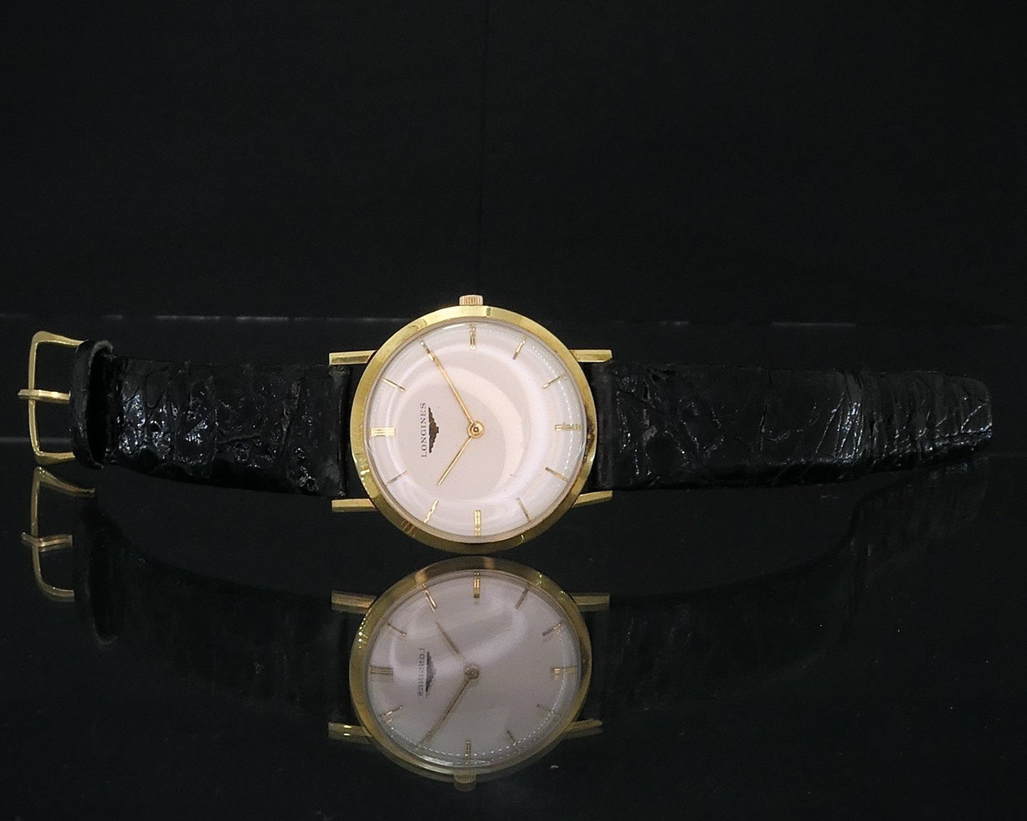Vintage 1969 Longines 18k Yellow Gold Cal. 528 Mens Dress Watch i18646