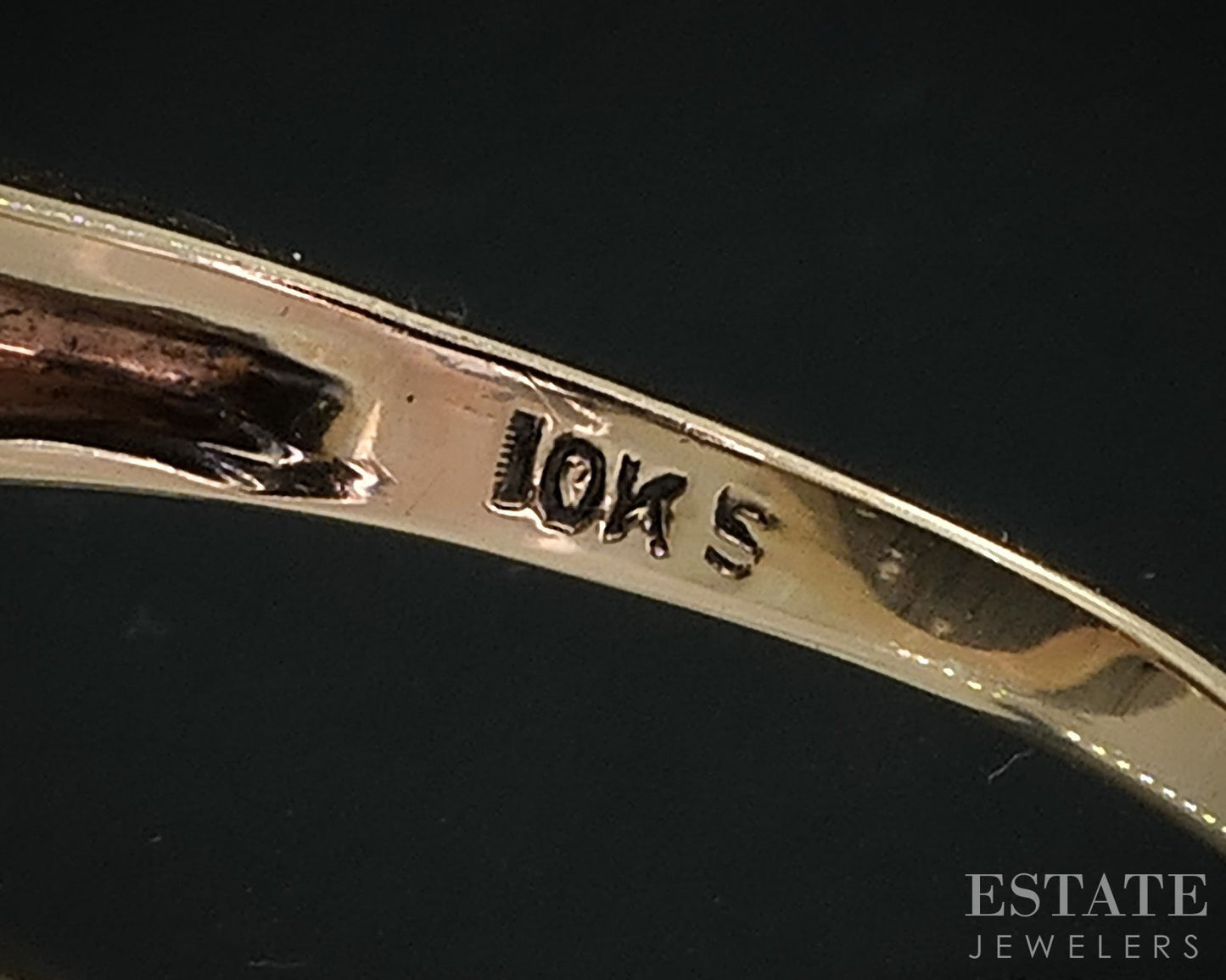 Antique Victorian 10k Tri Colored Gold Black Onyx & Diamond Ring 4.1g i18649