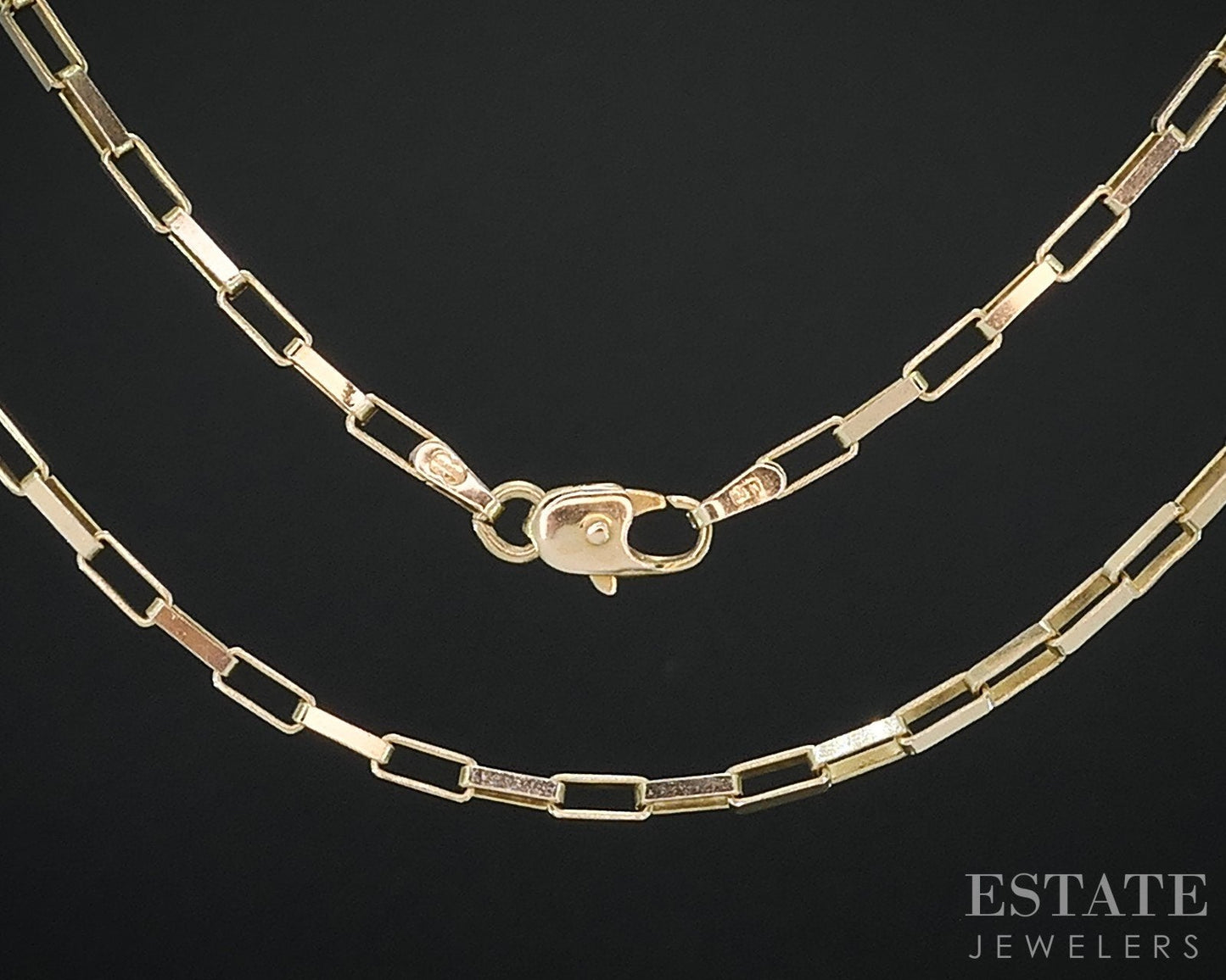 14k Yellow Gold 2.3mm Paperclip Chain Link Ladies Necklace 11.2g 24"L i18660b