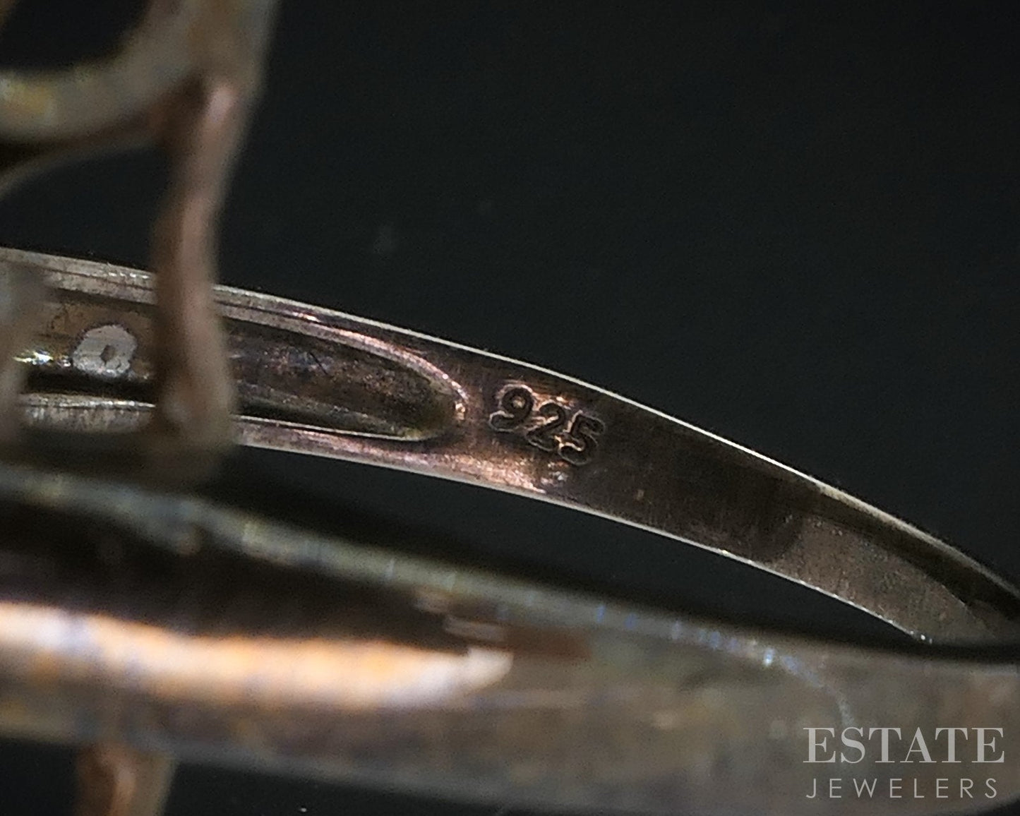 Sterling Silver Natural Labradorite Ladies Large Cocktail Ring 13.7g i18716