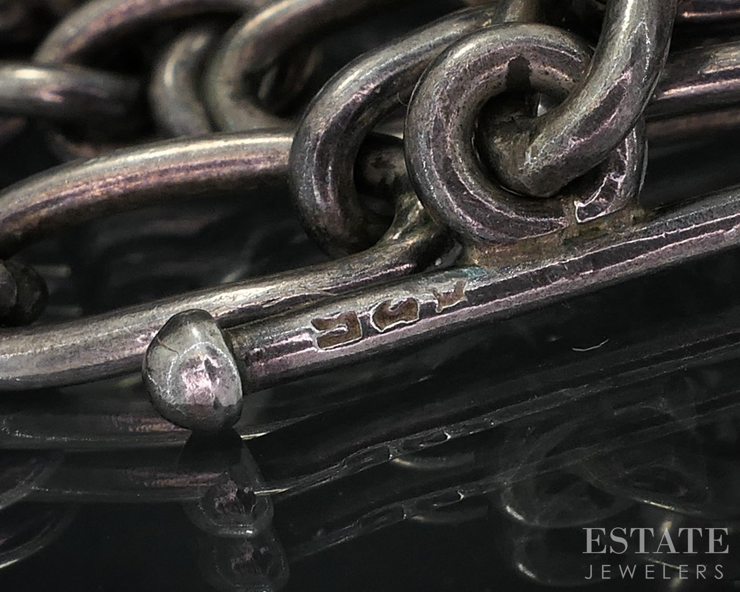 Vintage Sterling Navajo Sunrise Overlay Cross Ladies Necklace 36g 17"L i18707