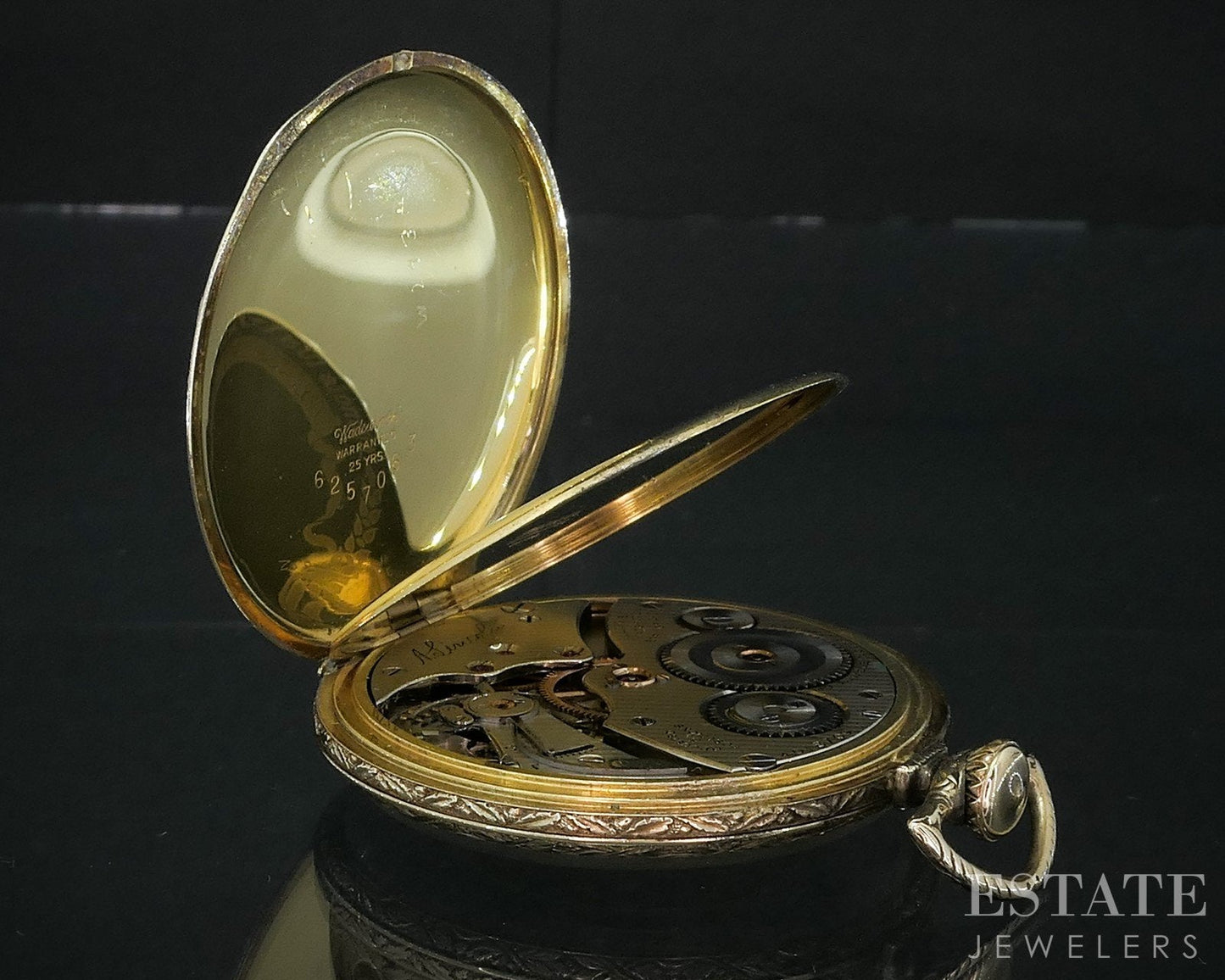 Antique Gold Filled Illinois Abe Lincoln 19j Fancy Dial Pocket Watch i18739
