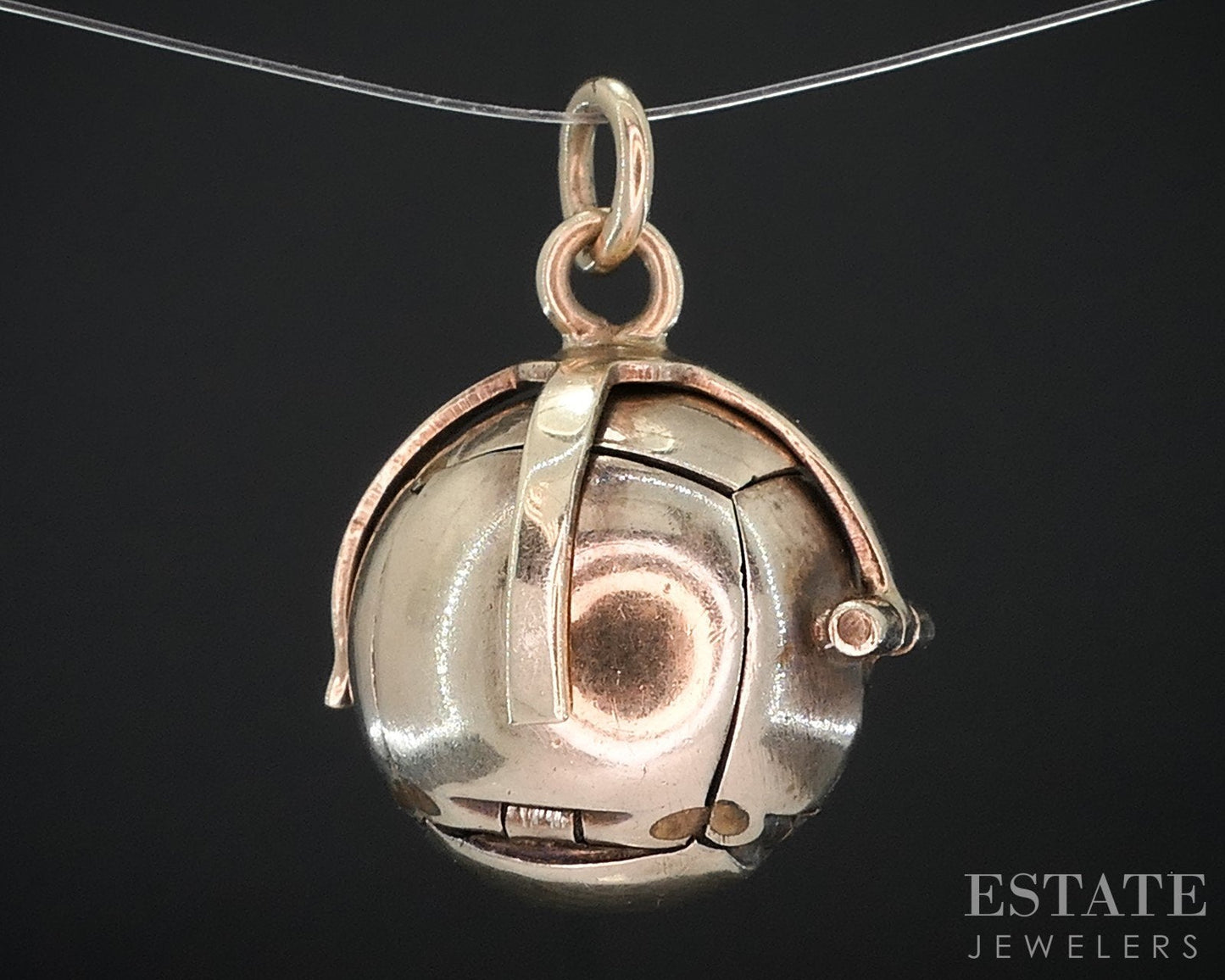 Antique 9k Yellow Gold Masonic Foldable Ball Cross Charm Pendant 6.5g i18843