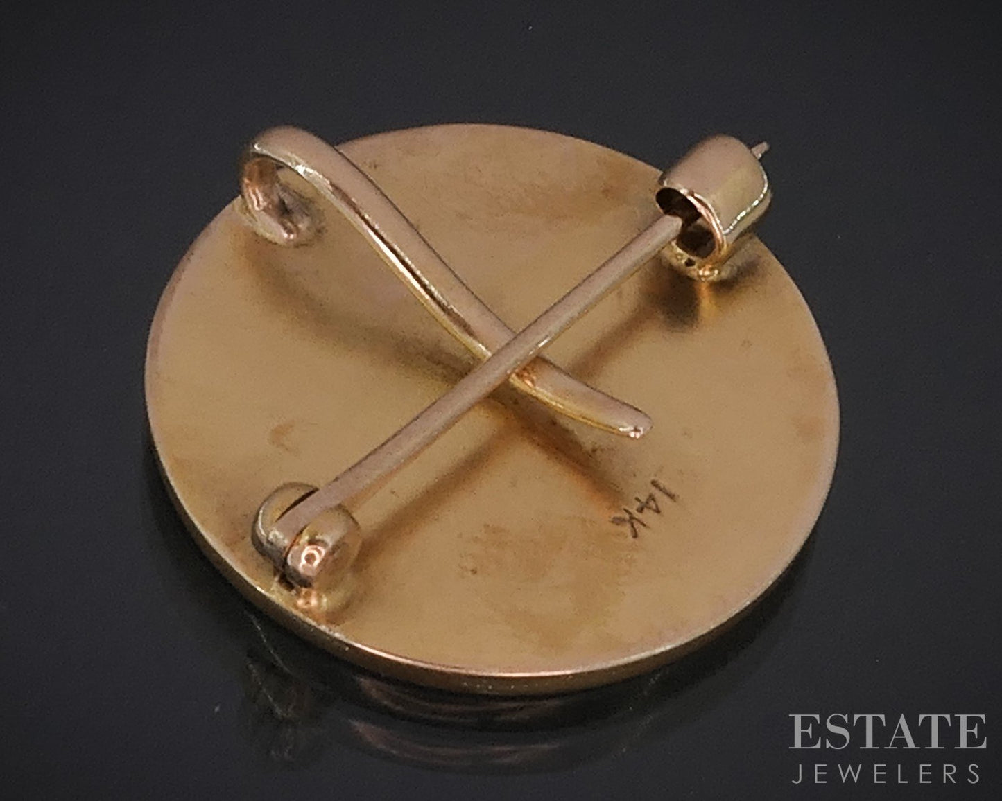 Antique Art Nouveau 14k Yellow Gold Hermes Greek Watch Pin 4.7g i18829