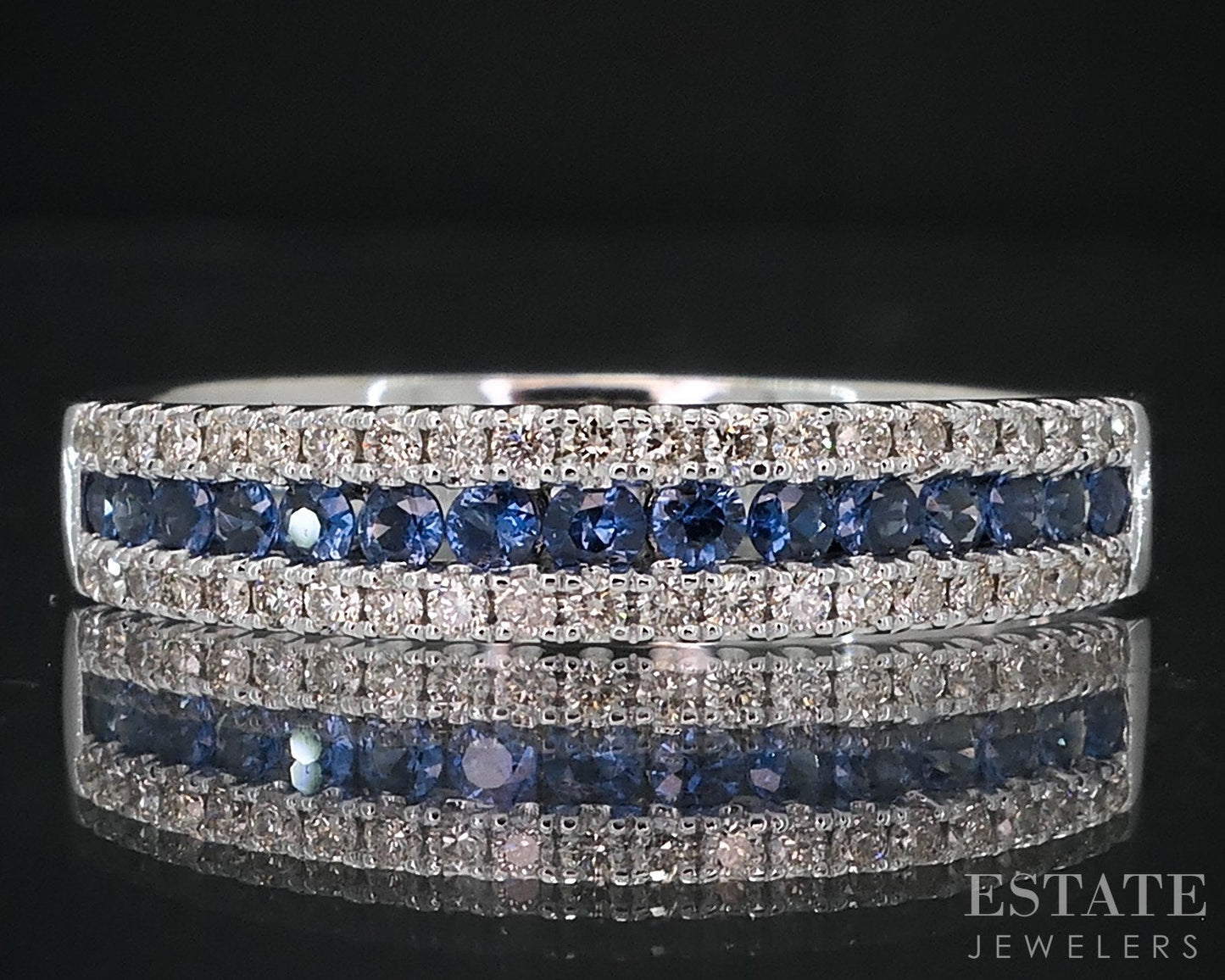 14k Vanilla Gold LeVian Natural Tanzanite & Diamond Ladies Band Ring 4g i18836