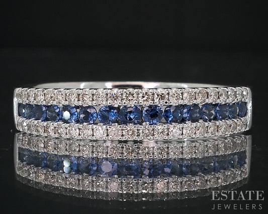 14k Vanilla Gold LeVian Natural Tanzanite & Diamond Ladies Band Ring 4g i18836