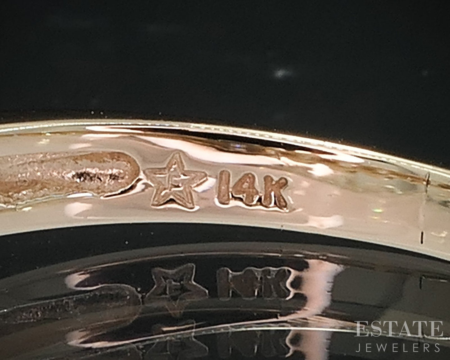 14k Yellow Gold Marquise Natural .61ctw Diamond Ladies Band Ring 4.4g i18834