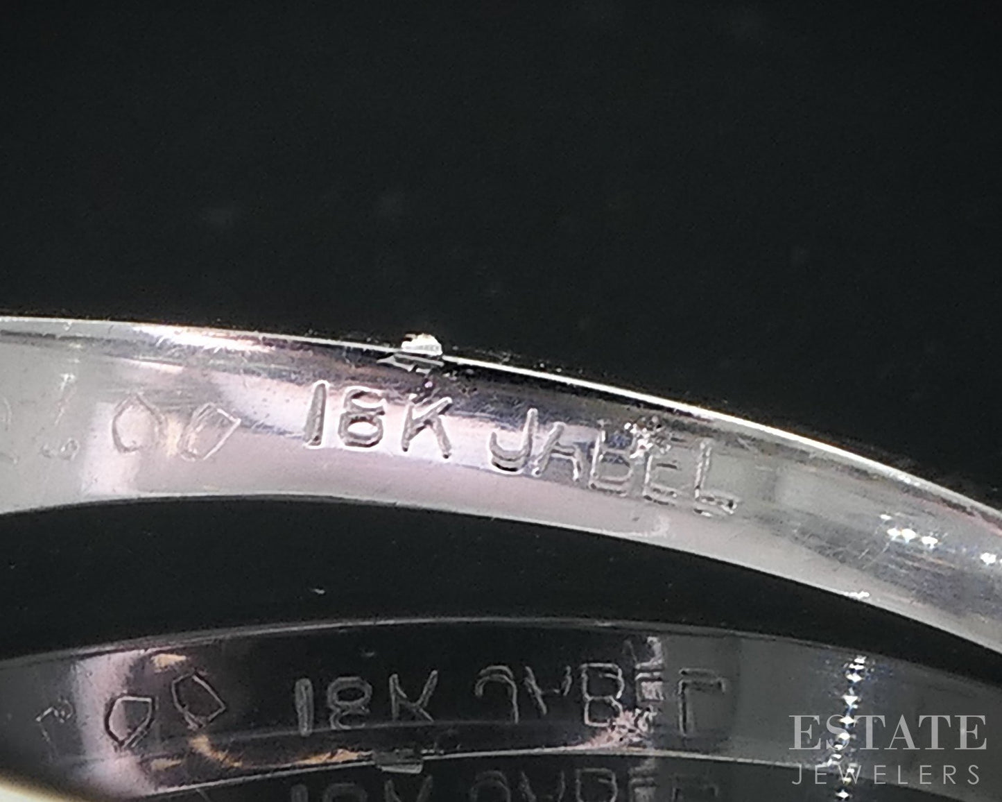 Vintage 18k White Gold Round Natural .33ctw Diamond Engagement Ring 2.9g i18858