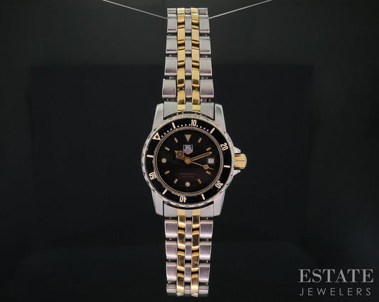 Vintage Tag Heuer Professional Two Tone WD1420 Bracelet Ladies Watch i18611