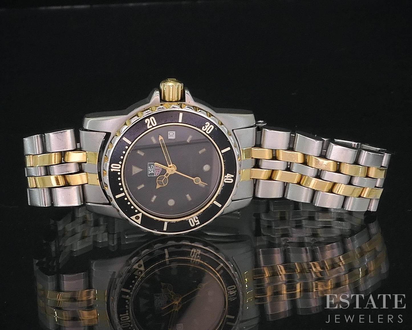 Vintage Tag Heuer Professional Two Tone WD1420 Bracelet Ladies Watch i18611