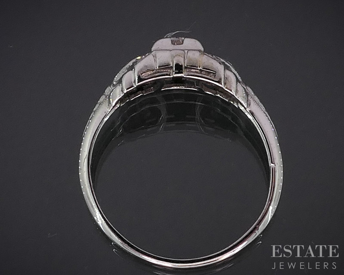 Vintage 18k White Gold Round Natural .19ctw Diamond Engagement Ring 2.3g i18963