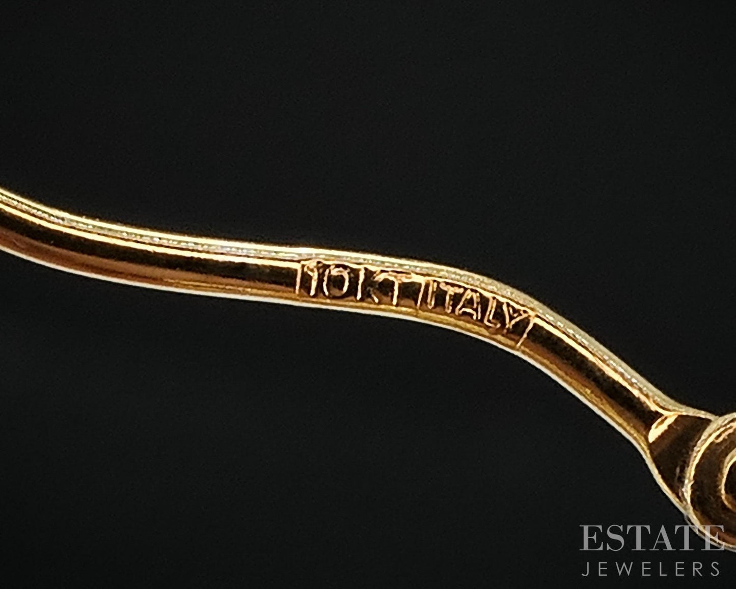 10k Yellow Gold Foreverlite Texture Oval Hoop Ladies Earrings 1.1g i18774