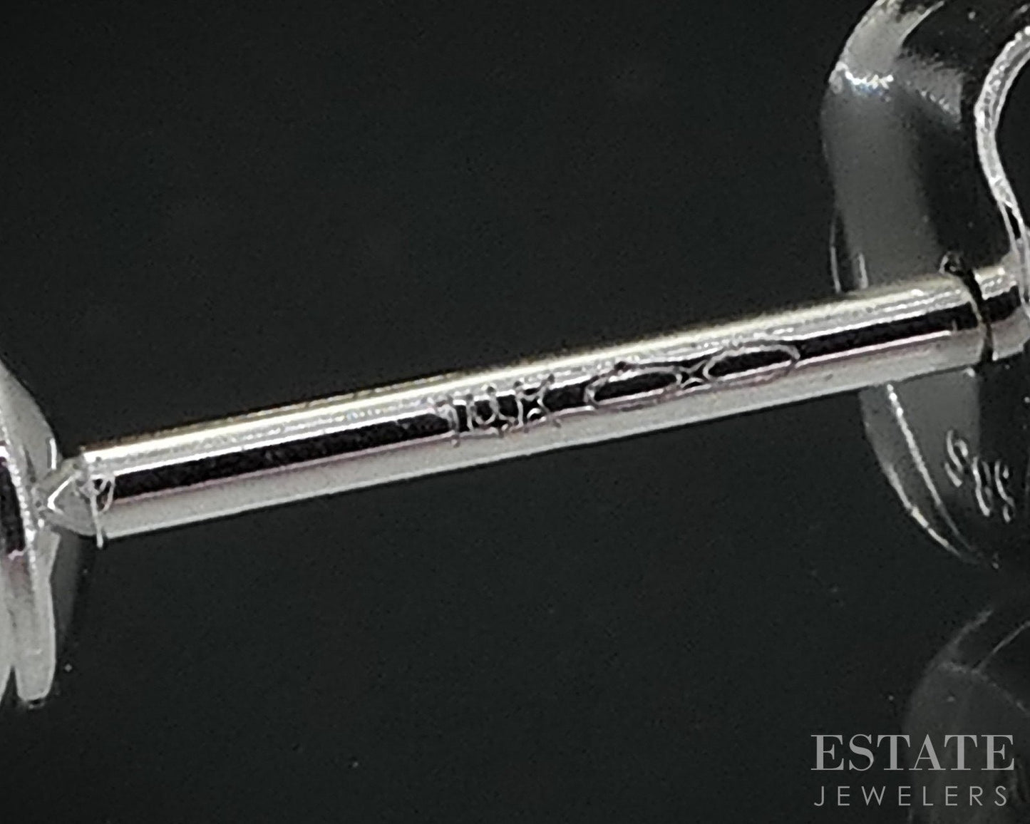 14k White Gold 4mm Smooth Ball Stud Ladies Earrings 0.2g i18765