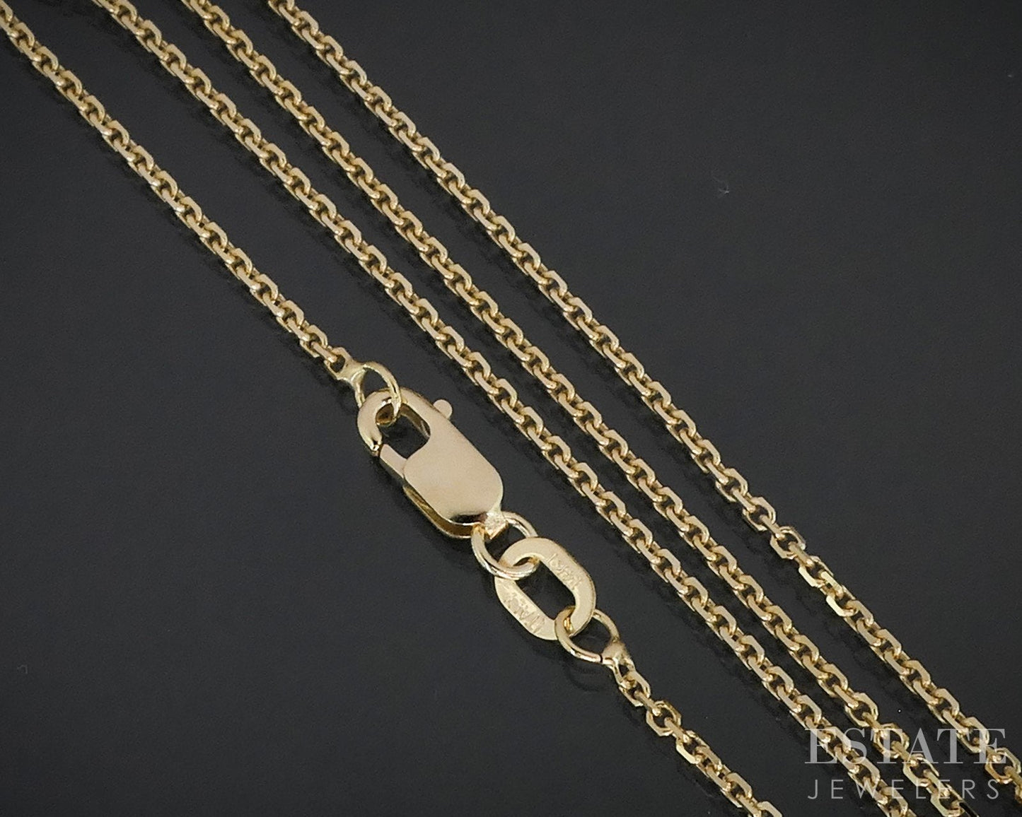 14k Yellow Gold 1.2mm Cable Chain Link Ladies Necklace 2.2g 16"L i18769