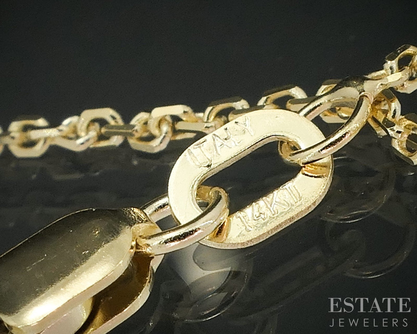 14k Yellow Gold 1.2mm Cable Chain Link Ladies Necklace 2.2g 16"L i18769