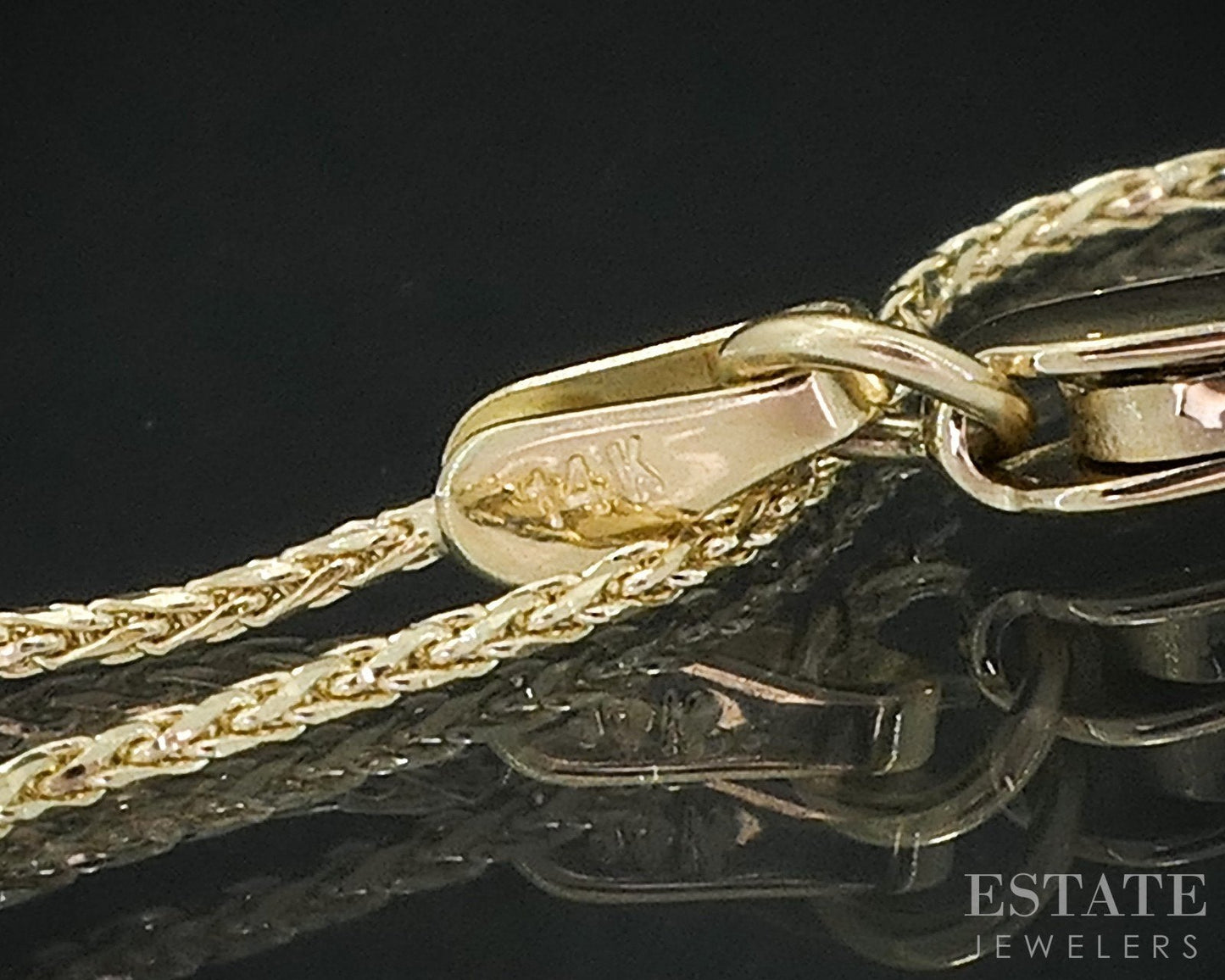 14k Yellow Gold 0.8mm Wheat Chain Link Ladies Necklace 2.1g 20"L i18863