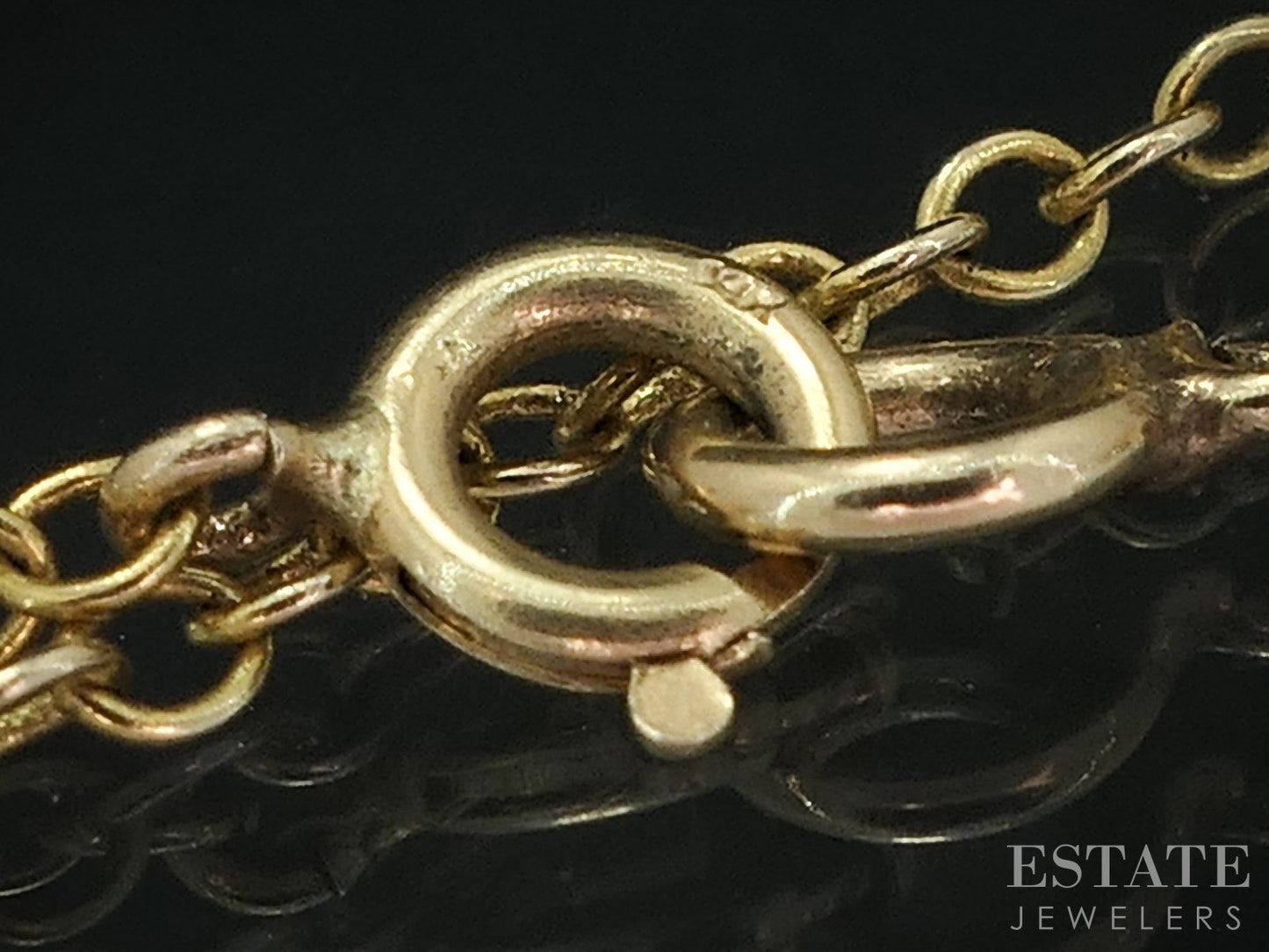 Antique Art Nouveau 14k/10k Yellow Gold OEC Diamond Locket Necklace 11.5g i18973