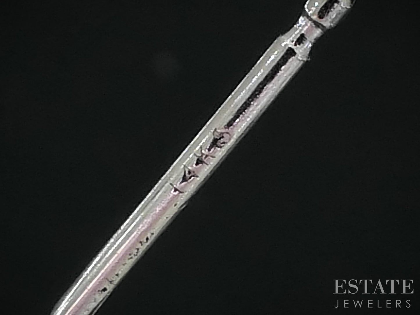 18k White Gold Natural Multi Gem & Diamond Dangle Earrings 4.2g i18978