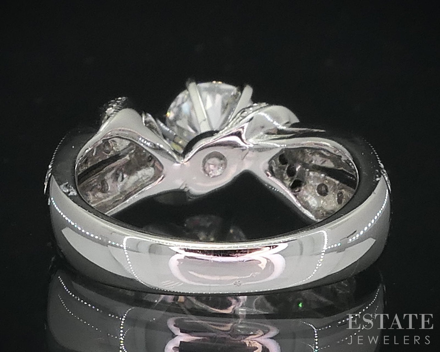 14k White Gold GIA Round Natural 1.56ctw Diamond Engagement Ring 6g i18998