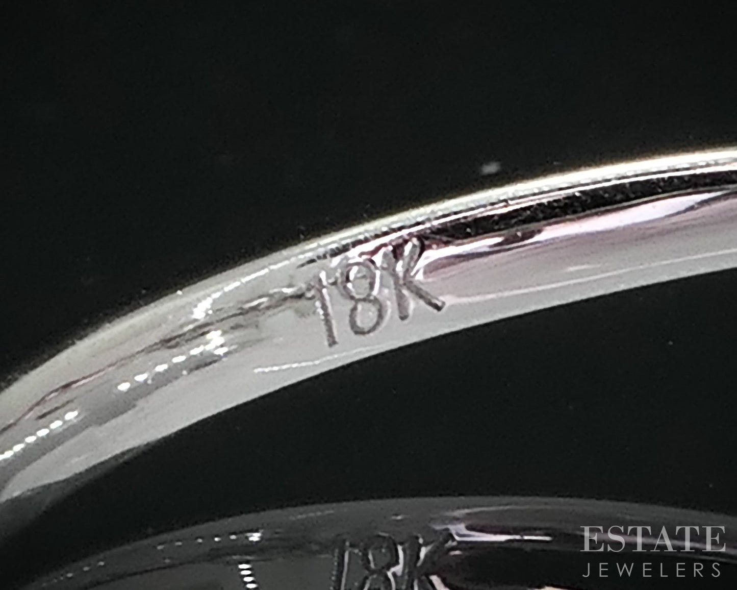 18k White Gold Pear Natural .81ctw Diamond Engagement Ring 2.3g i18993