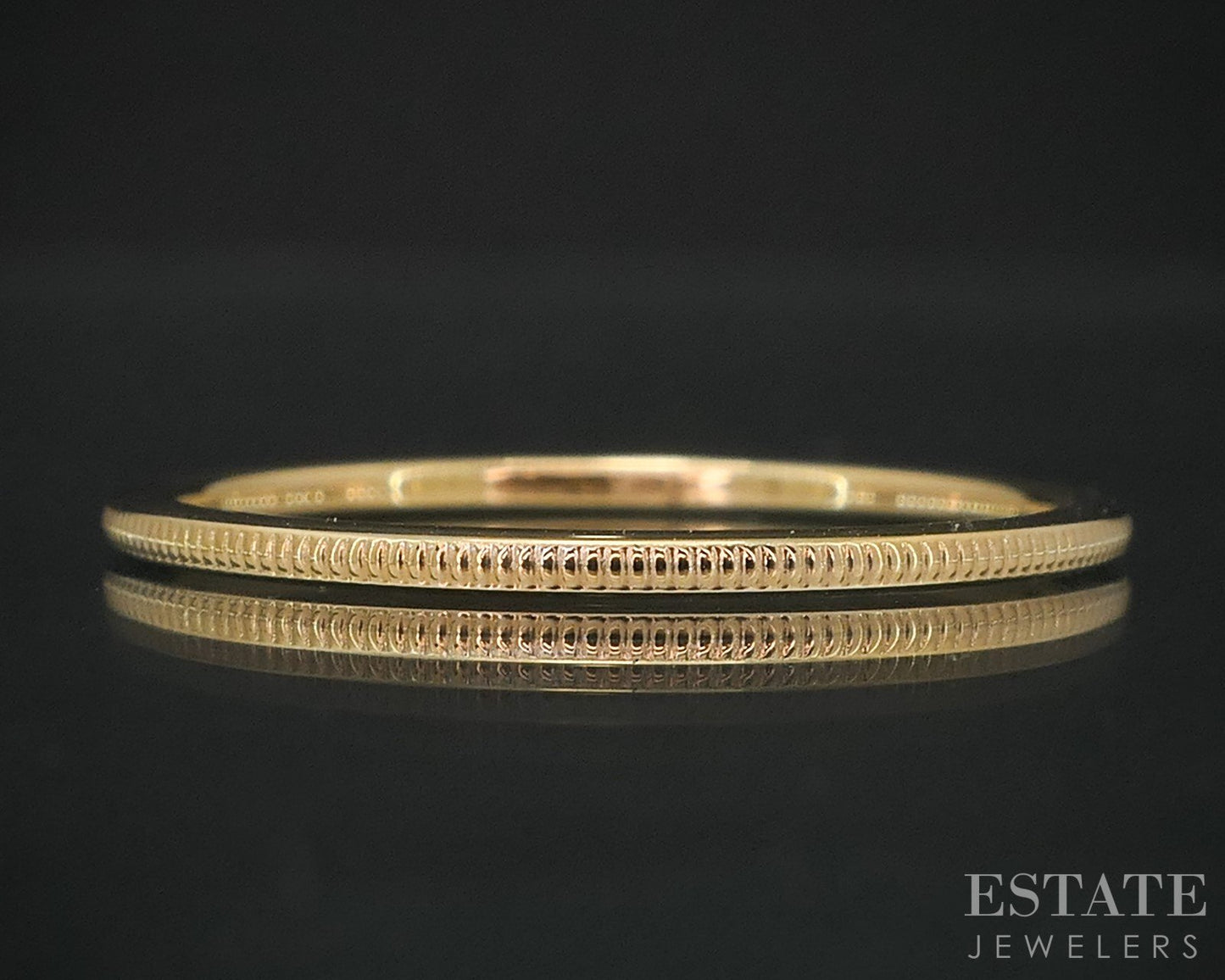 10k Yellow Gold Milgrain Ladies Stack Band 0.9g i19068