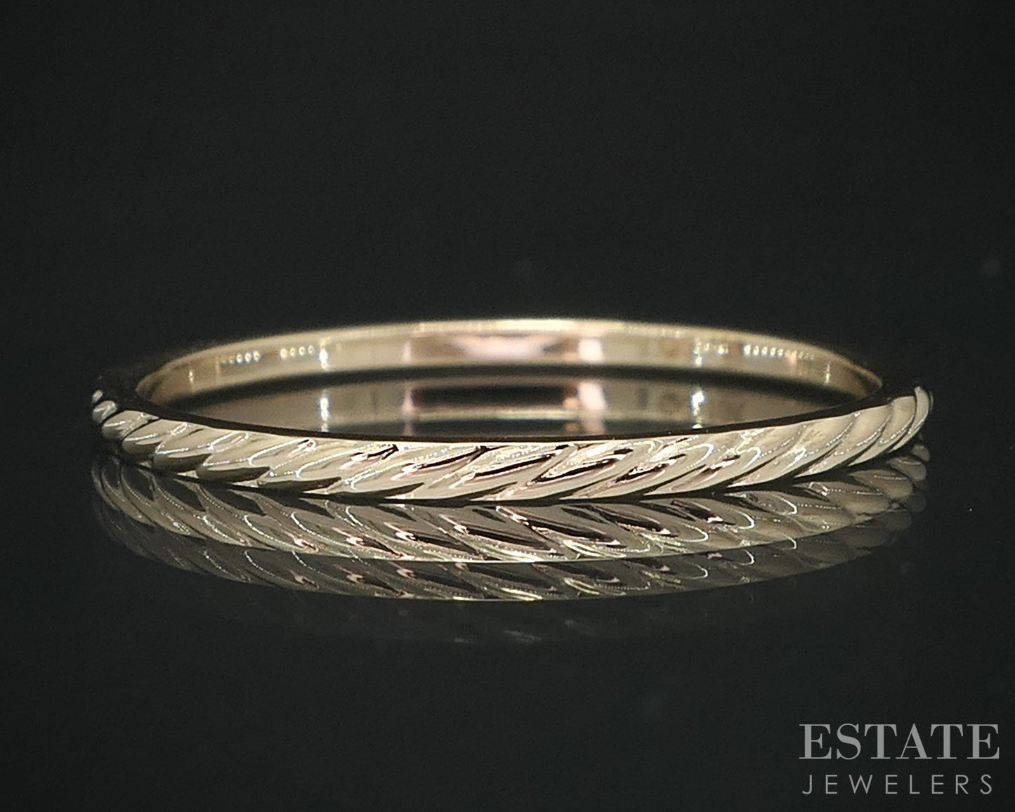 10k Yellow Gold Twisted Ladies Stack Band 0.8g i19061