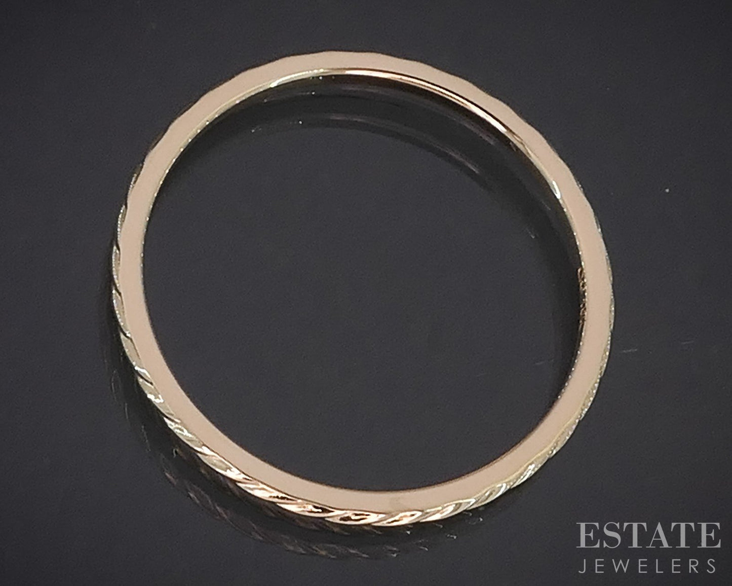 10k Yellow Gold Twisted Ladies Stack Band 0.8g i19061