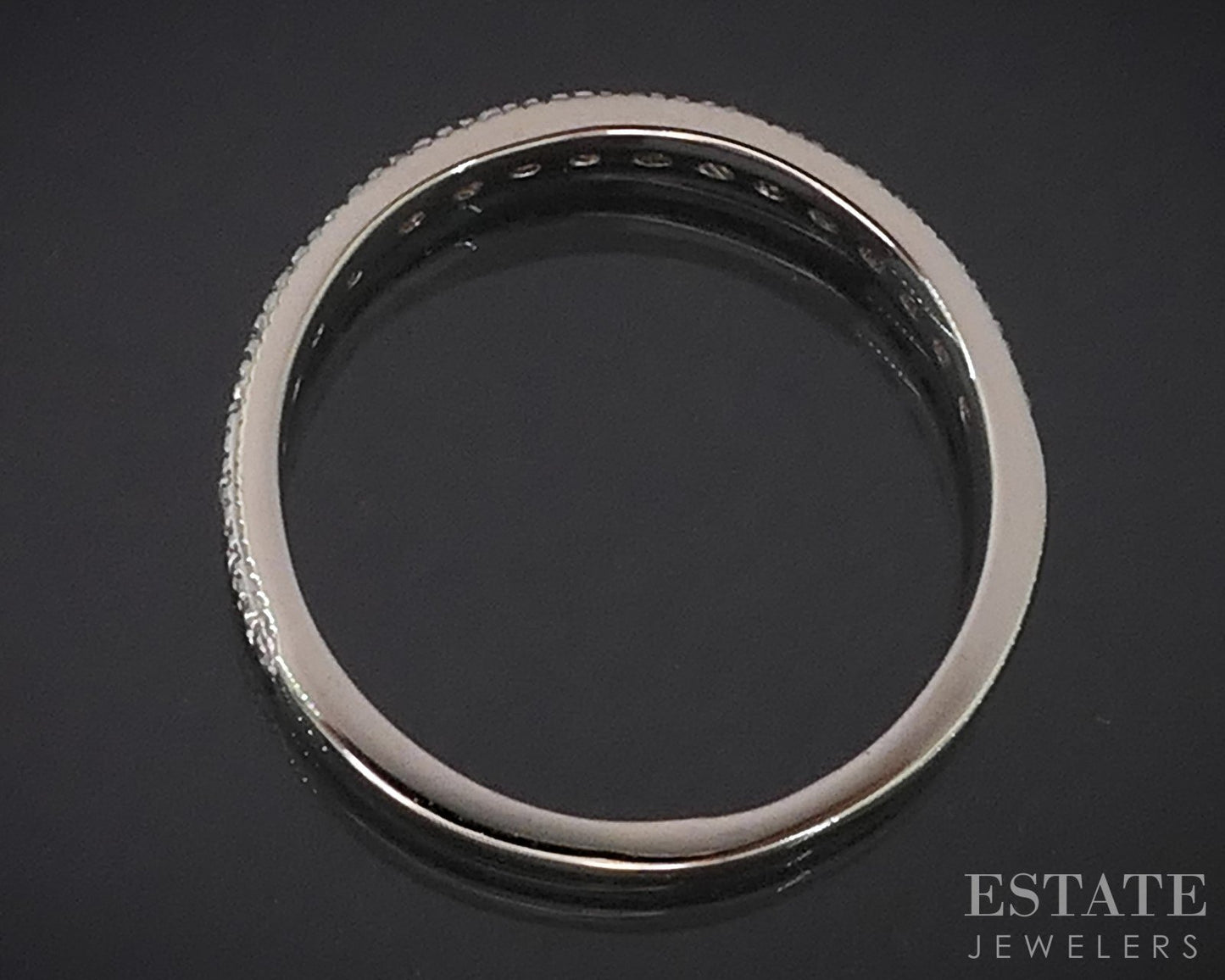 14k White Gold Natural .25ctw Diamond Ladies Wedding Band 2.3g i19041b