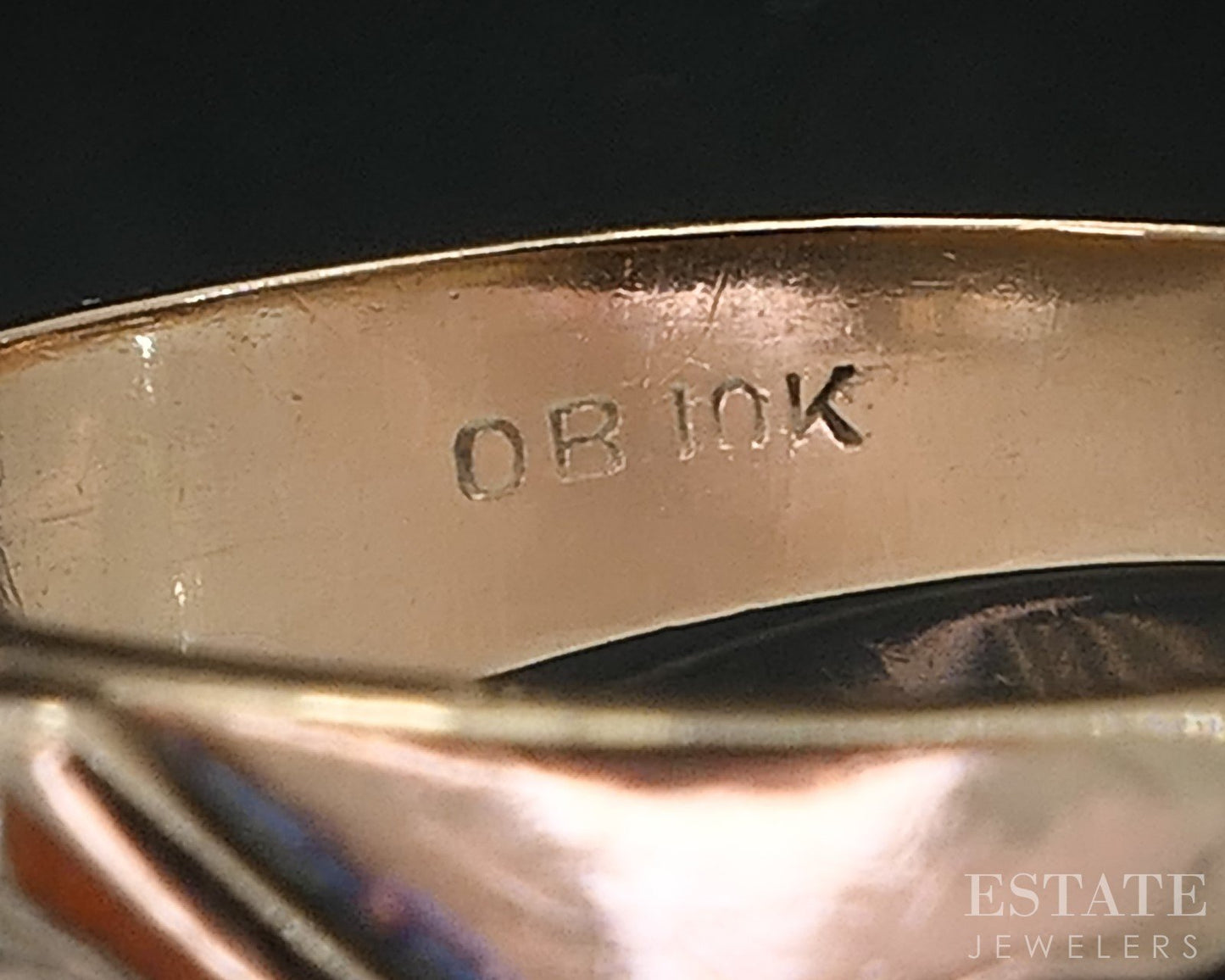 Antique 10k Yellow Gold Ostby Barton Knights of Columbus Mens Band 5.2g i19036b