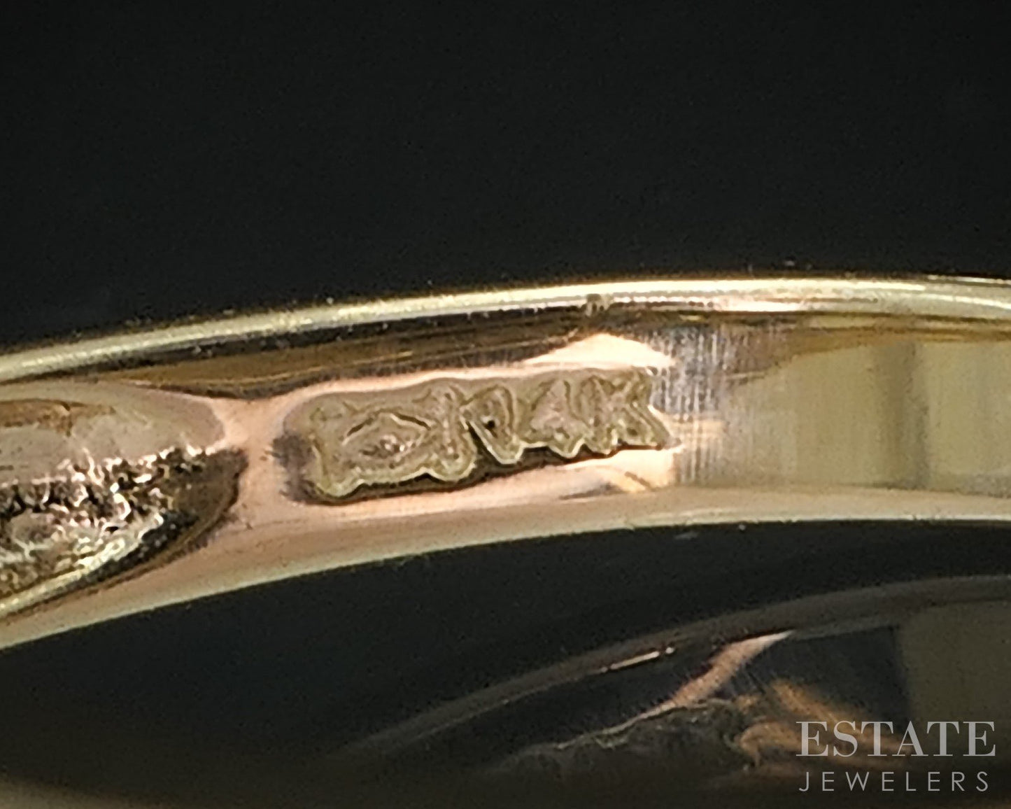14k Yellow Gold Natural .25ctw Blue Diamond Cluster Bypass Ring 2.4g i19015b