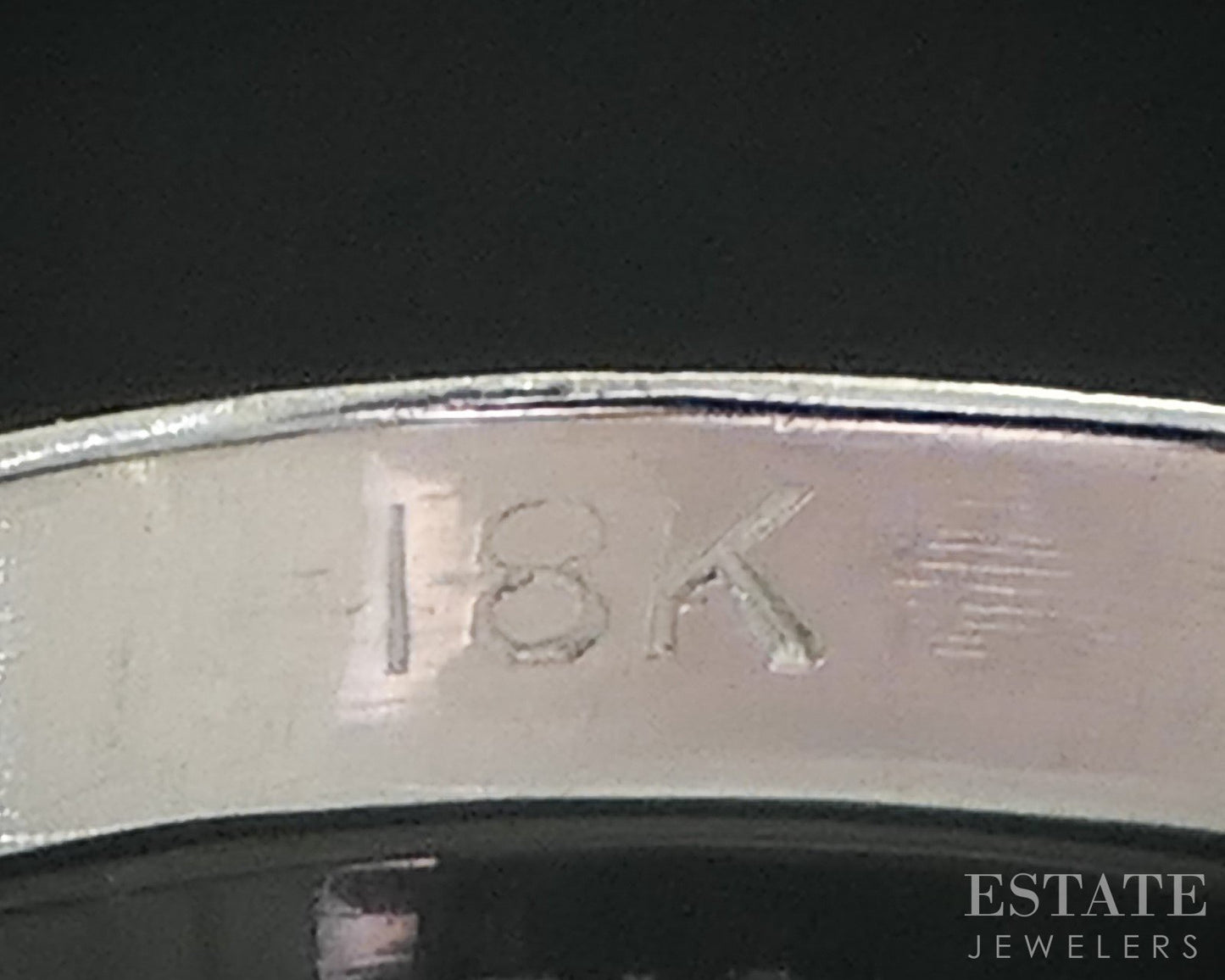 Antique 18k White Gold 2.4mm Engraved Ladies Wedding Band 1.5g i19016b