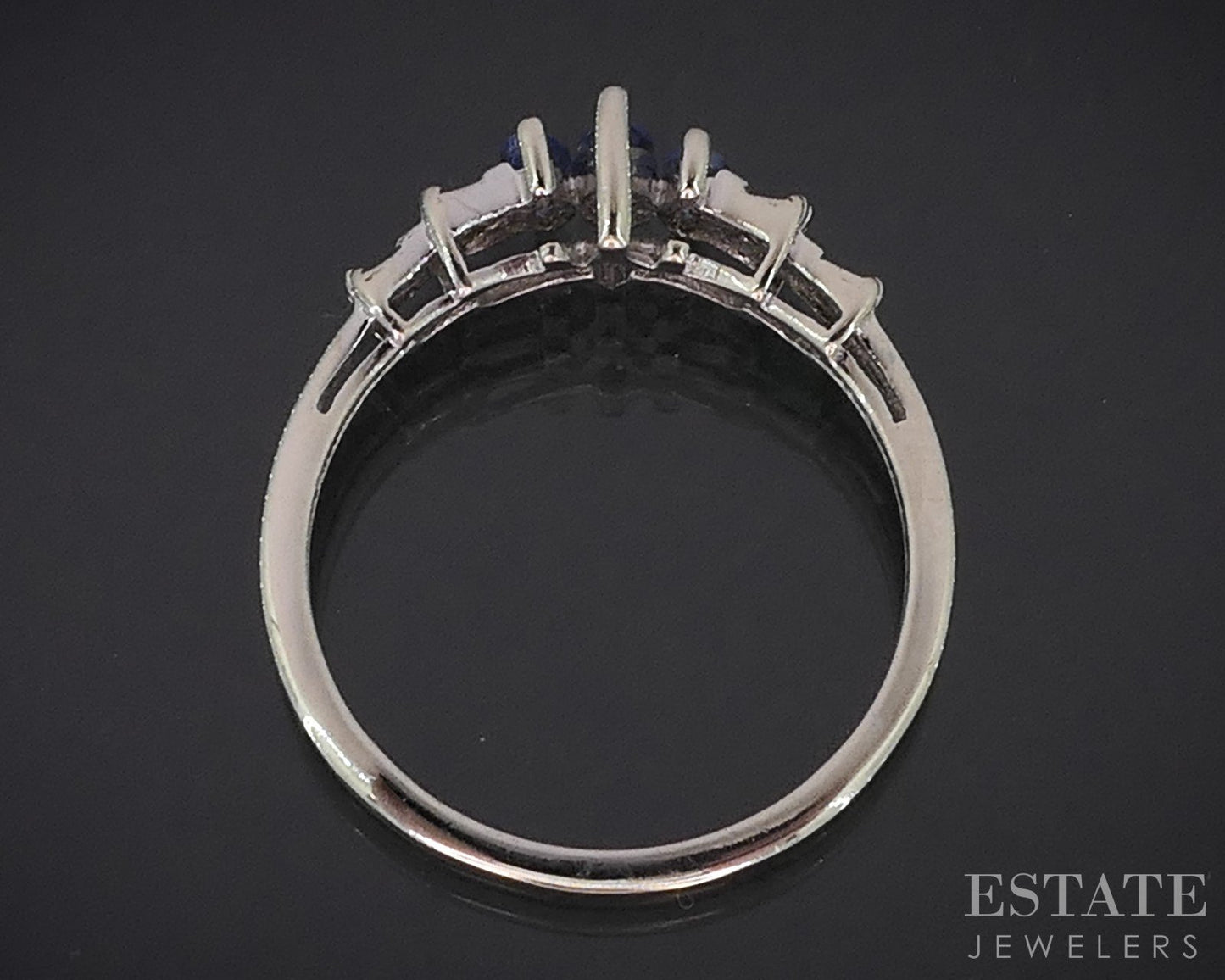 10k White Gold Marquise Natural Tanzanite & Diamond Ladies Ring 1.8g i19027b