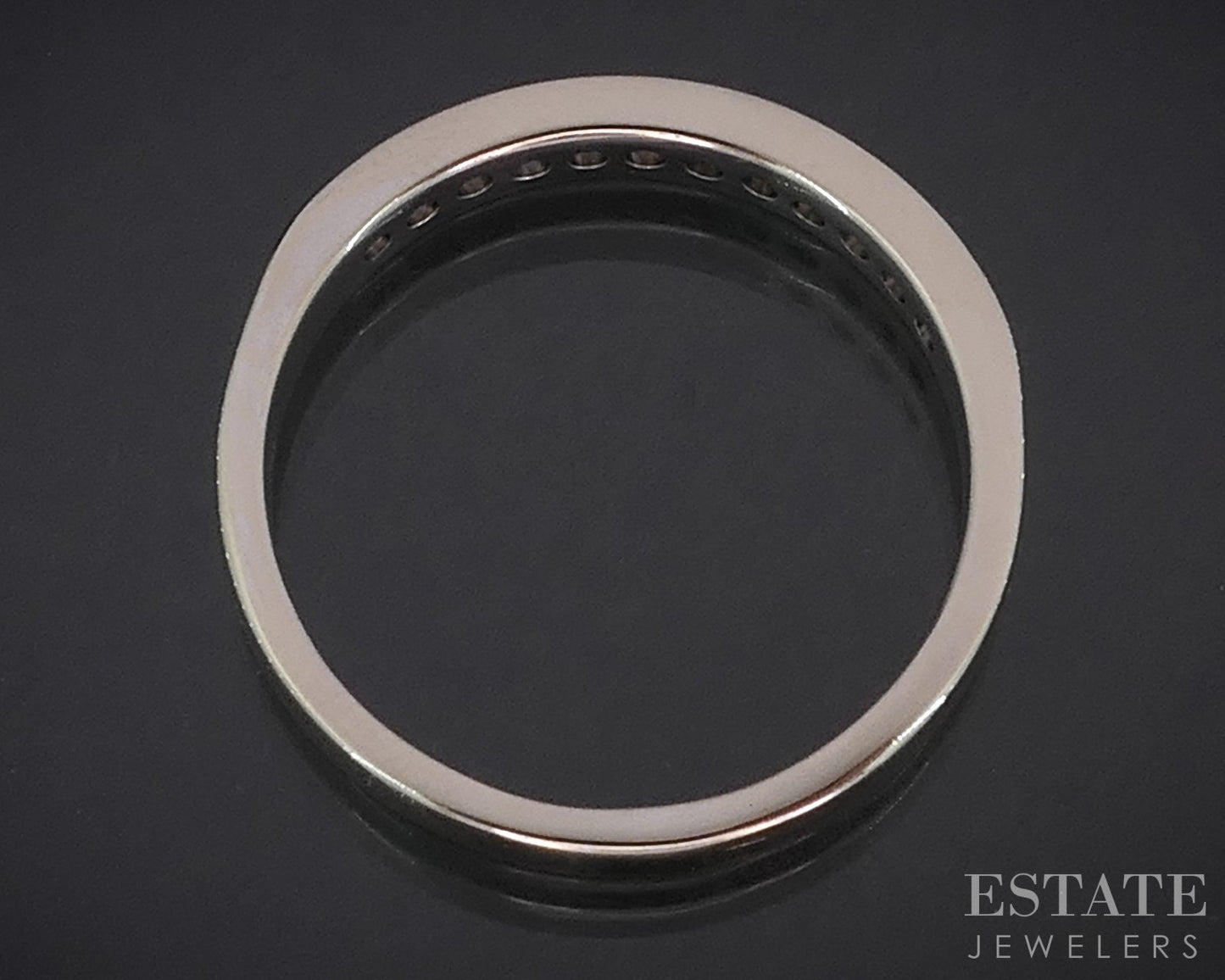 14k White Gold Natural .30ctw Diamond Ladies Wedding Band 3.2g i19031b
