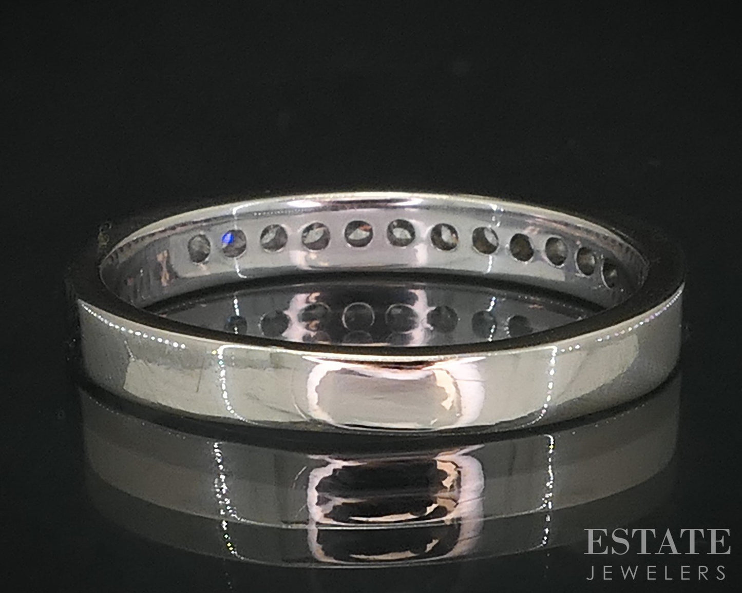 14k White Gold Natural .30ctw Diamond Ladies Wedding Band 3.2g i19031b