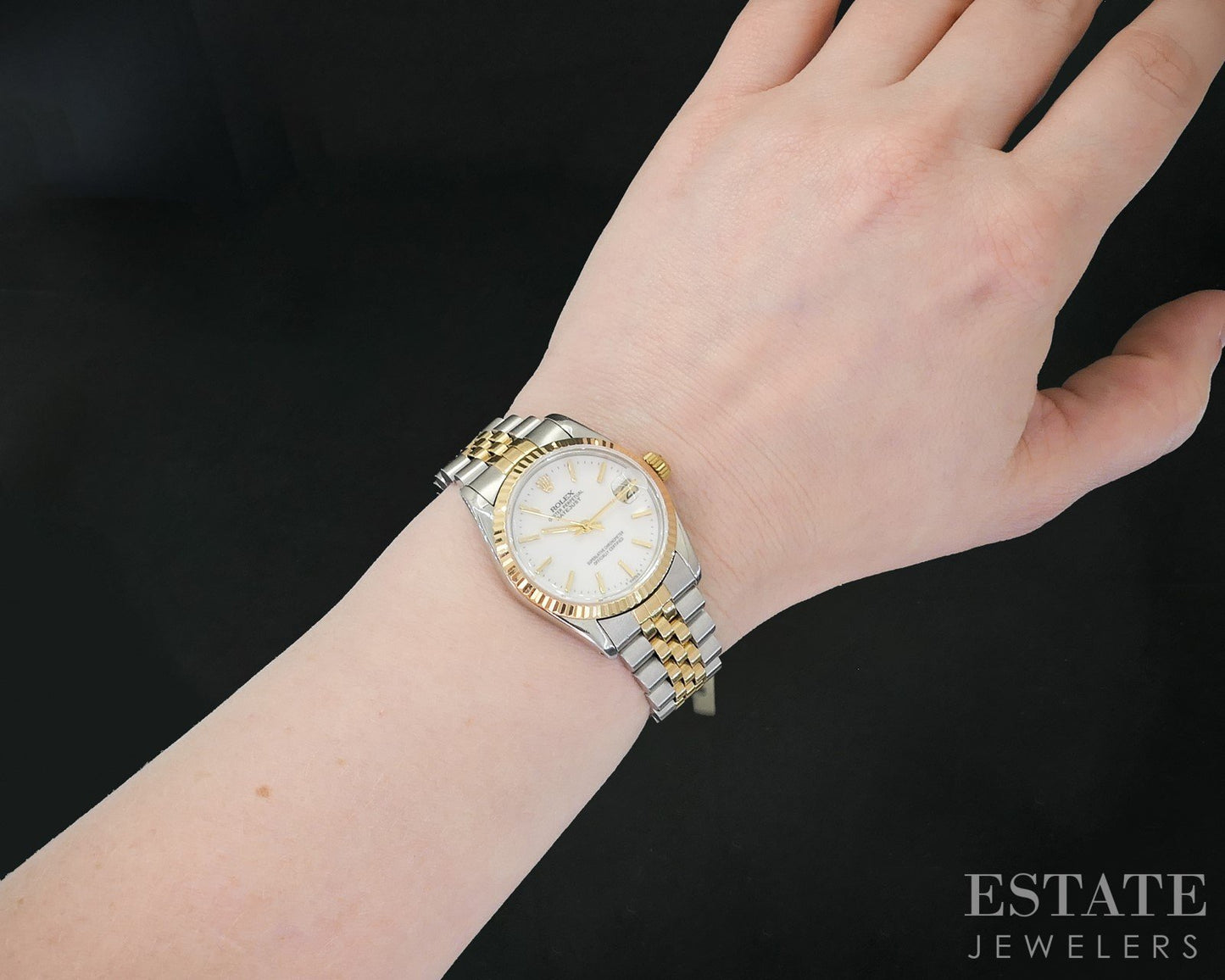 1991 Rolex Datejust 68273 Two Tone 18k Stainless 31mm Ladies Watch i19103